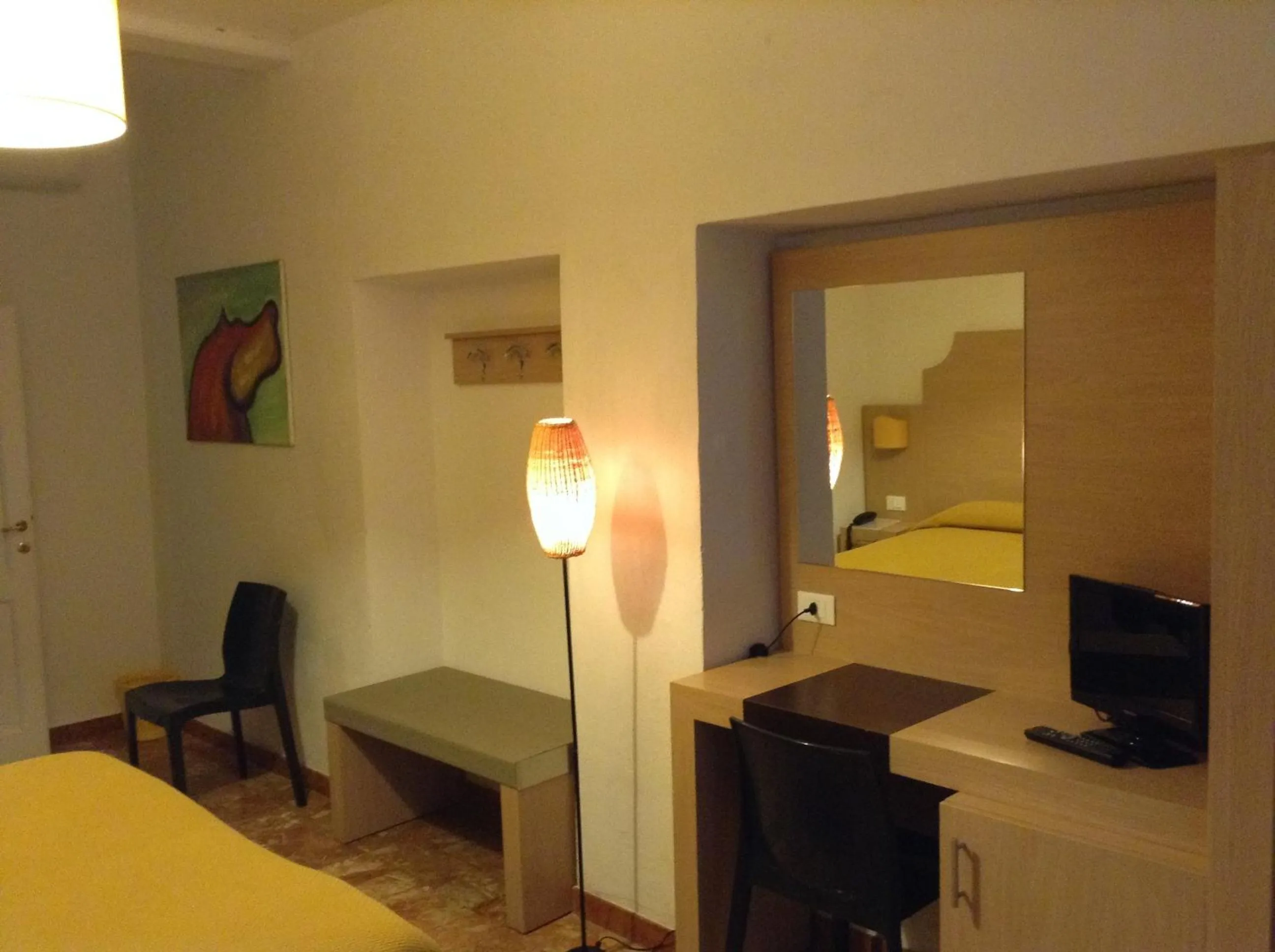 Decorative detail, Bed in Albergo Giugni