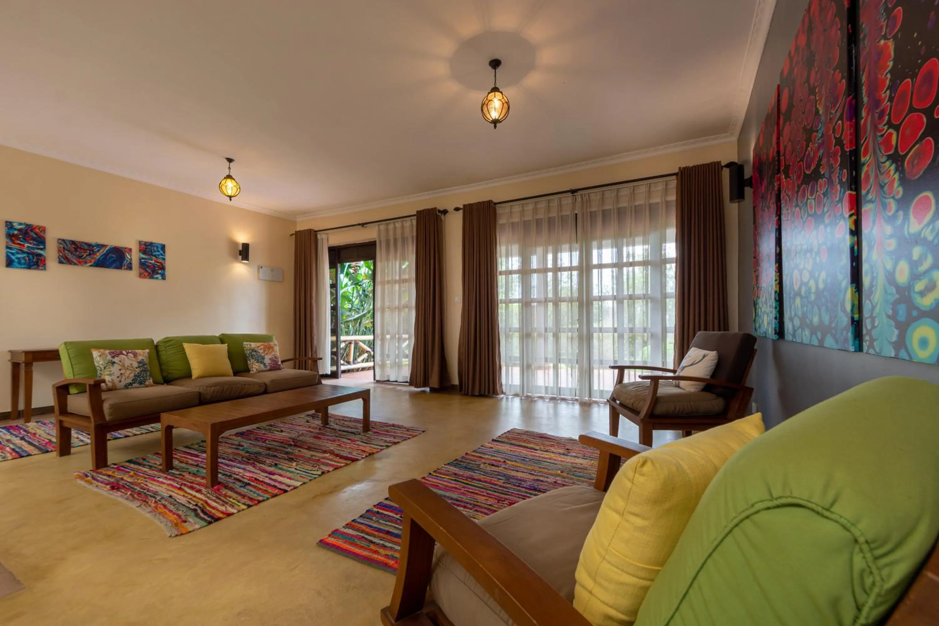 Seating area in Emburara Farm Lodge