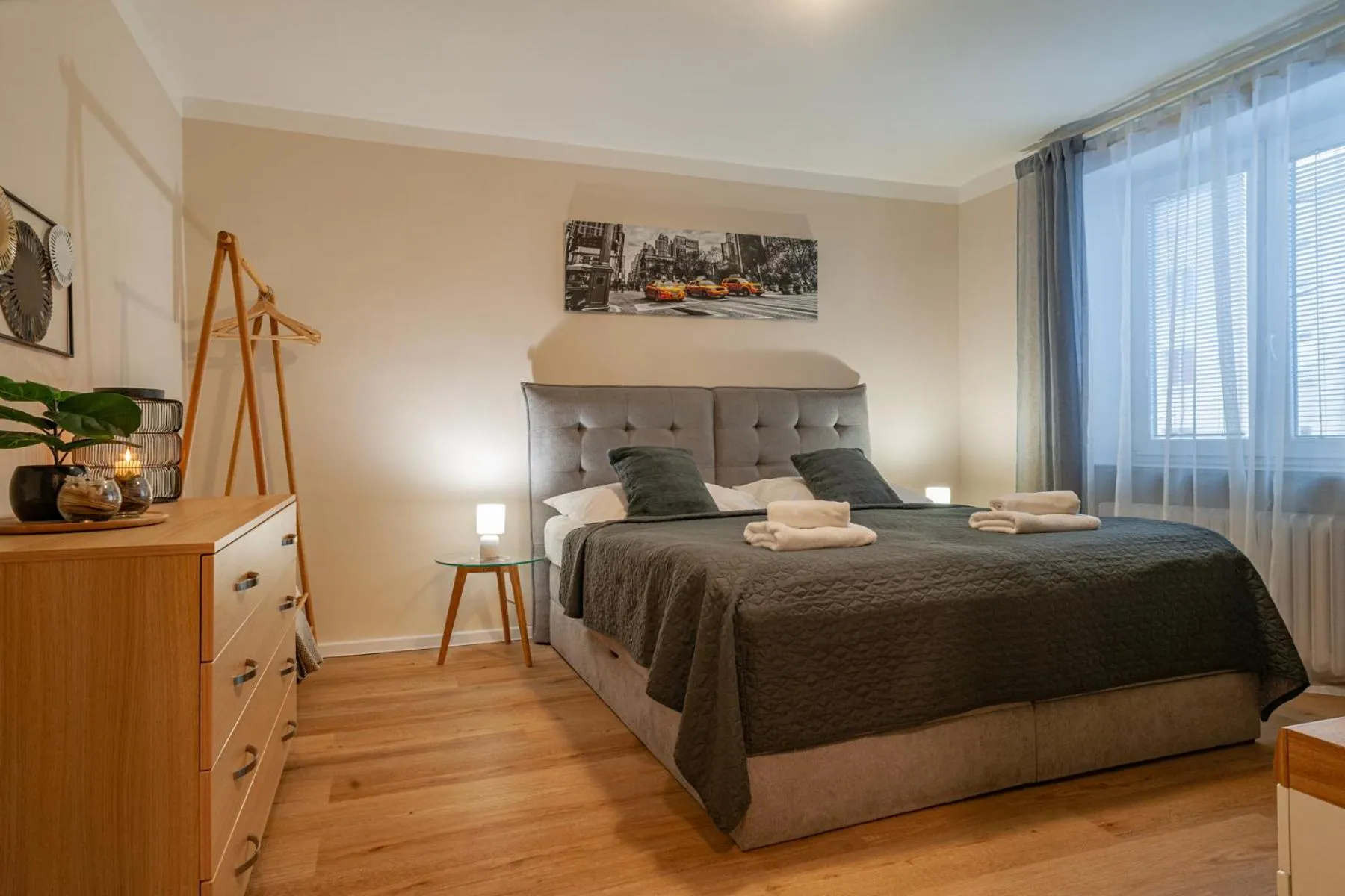 Bed in STING Apartments Havířov