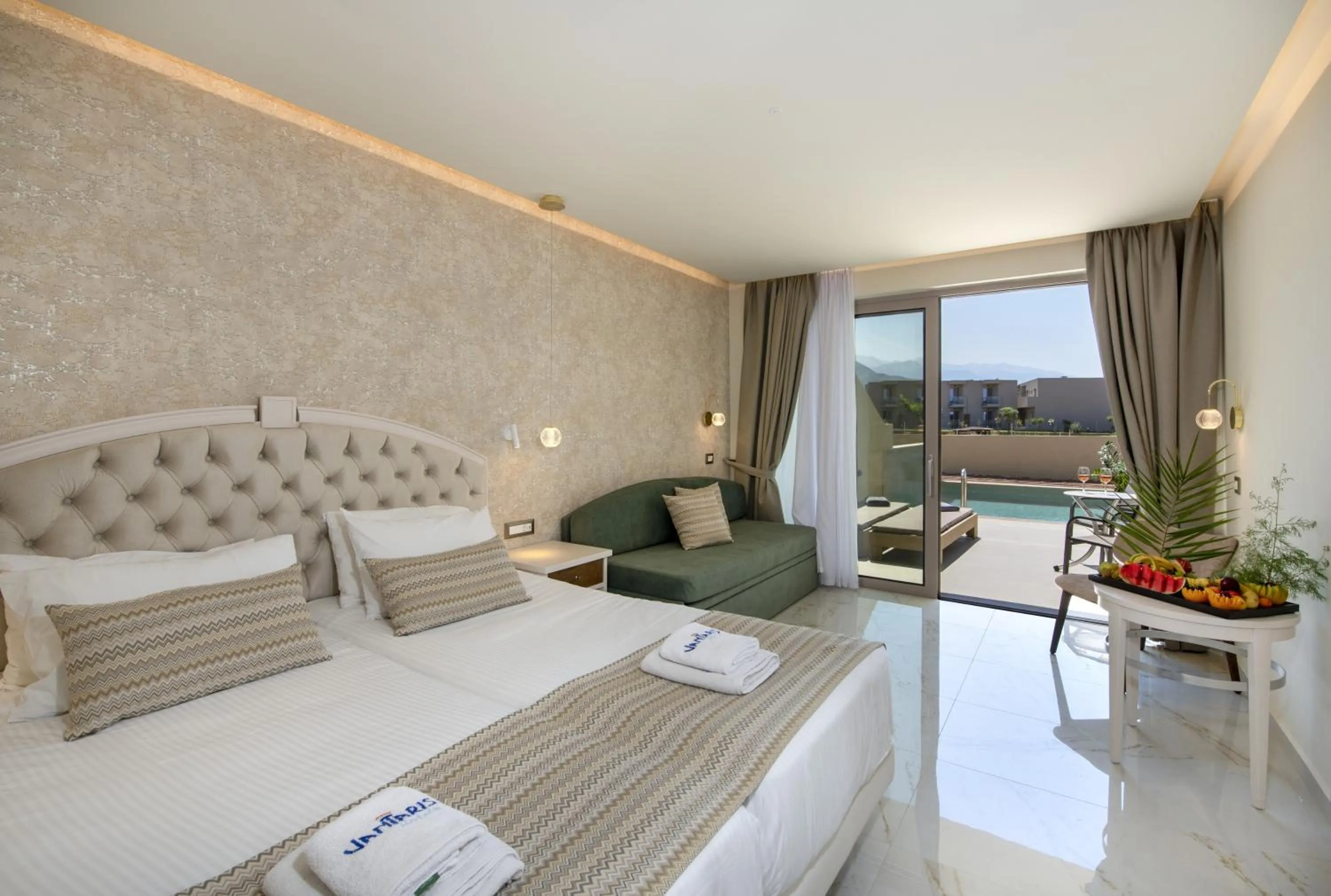 Bed in Vantaris Luxury Beach Resort