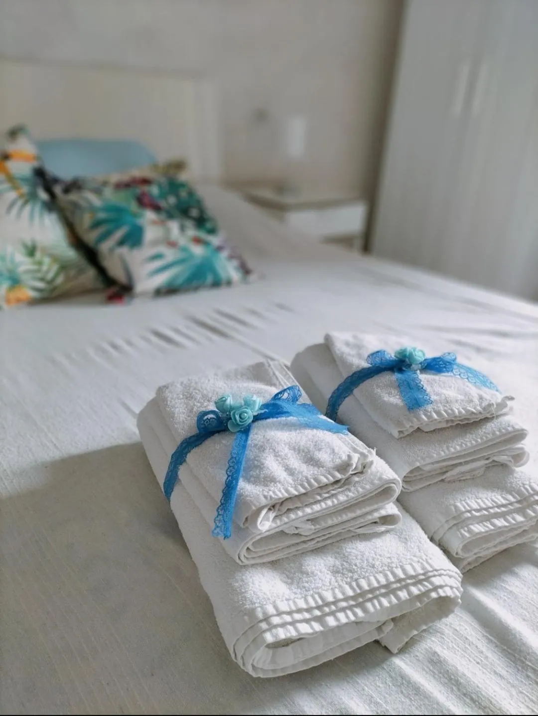 towels, Bed in B&B La Palmetta