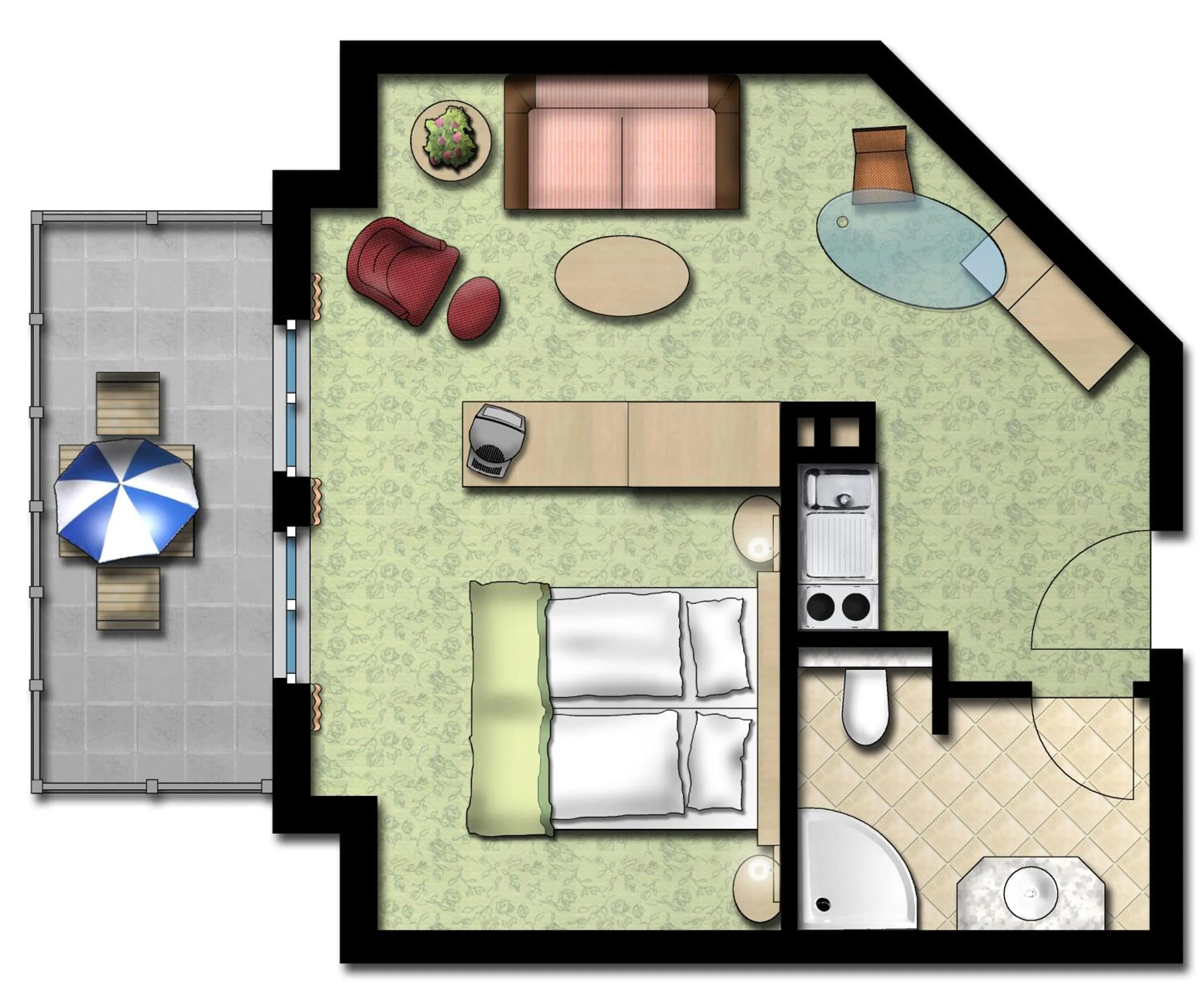 Floor plan in Castello Apartments