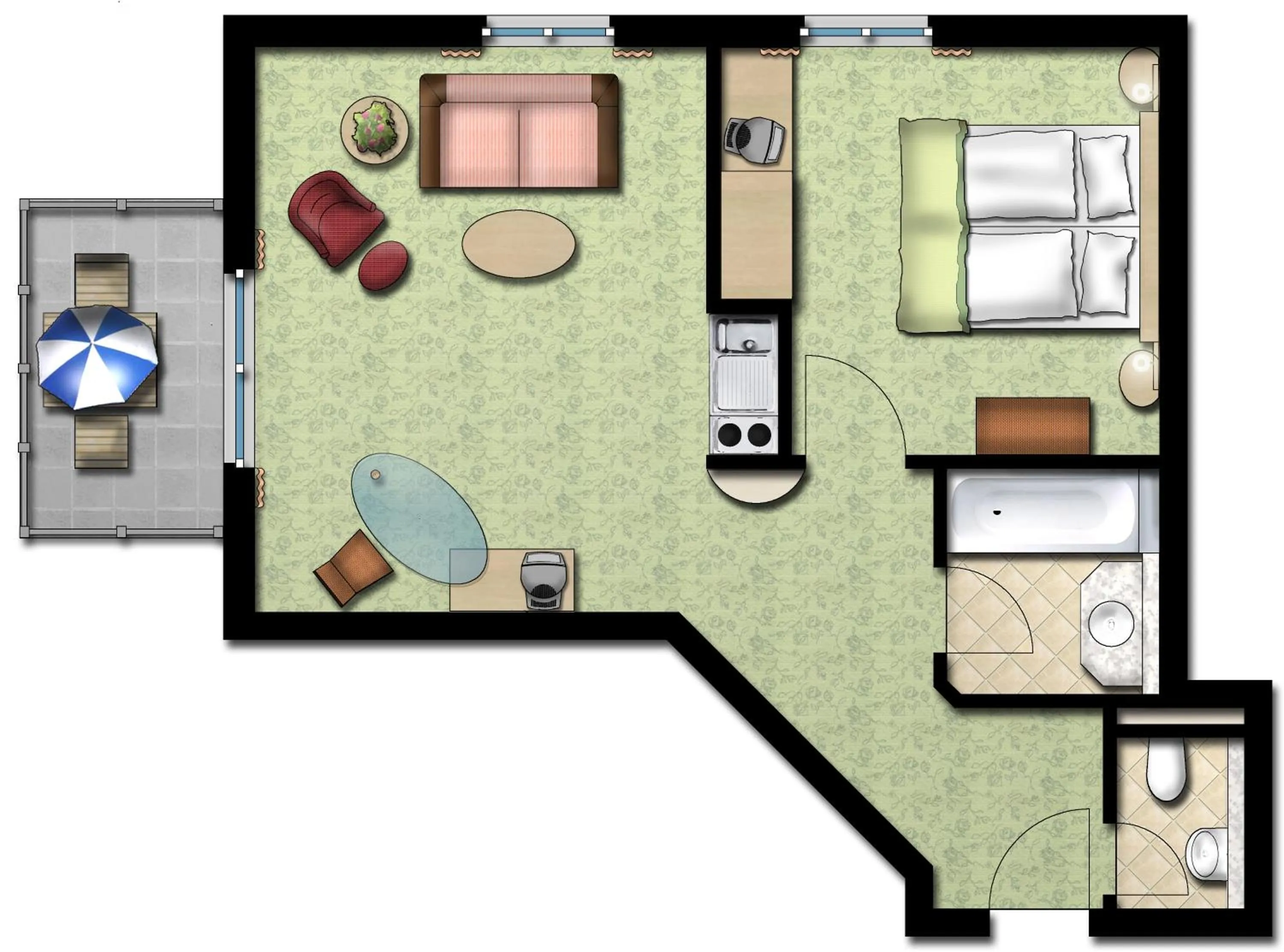 Floor plan in Castello Apartments