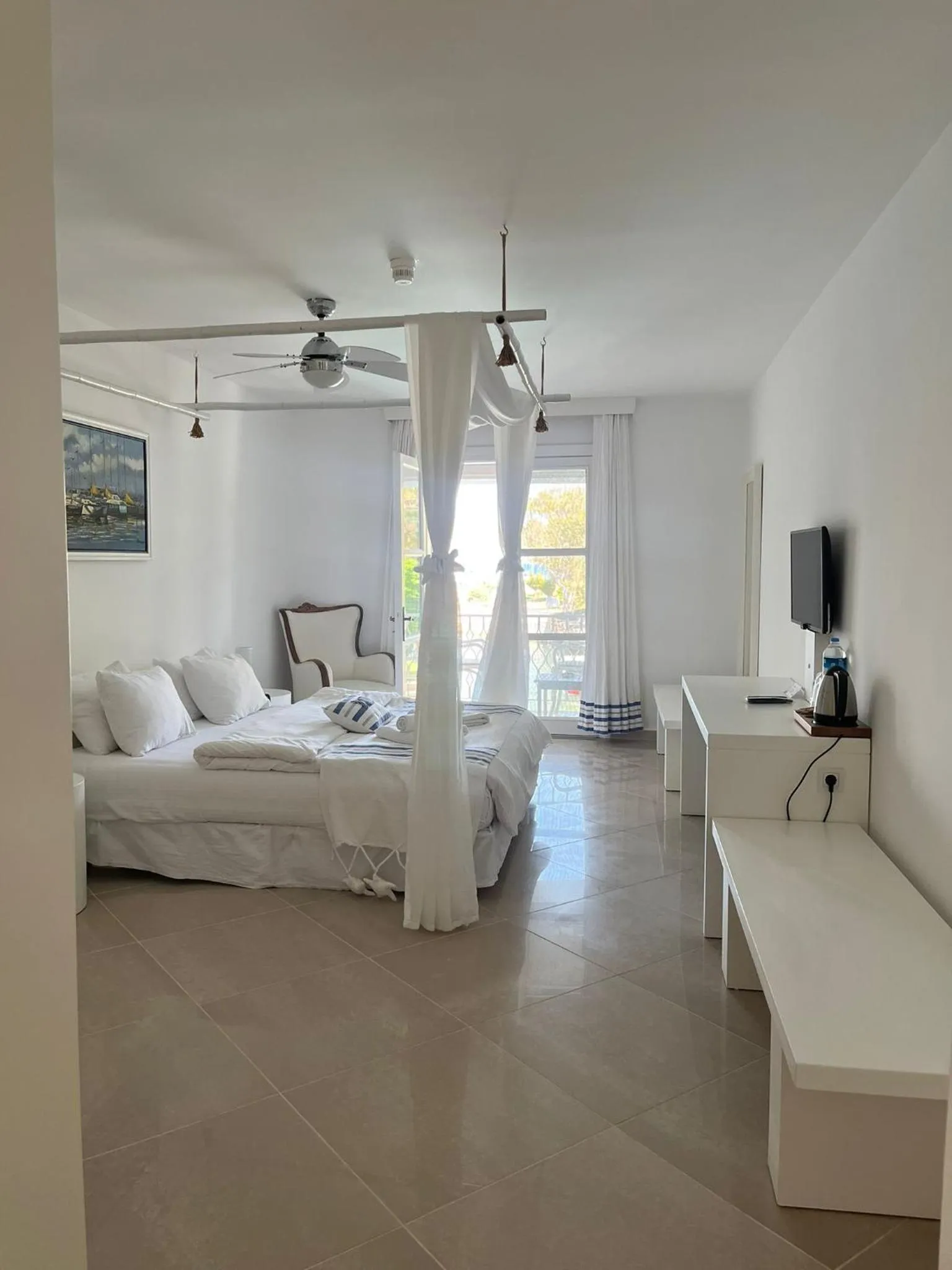 Bed in Port Alacati Hotel