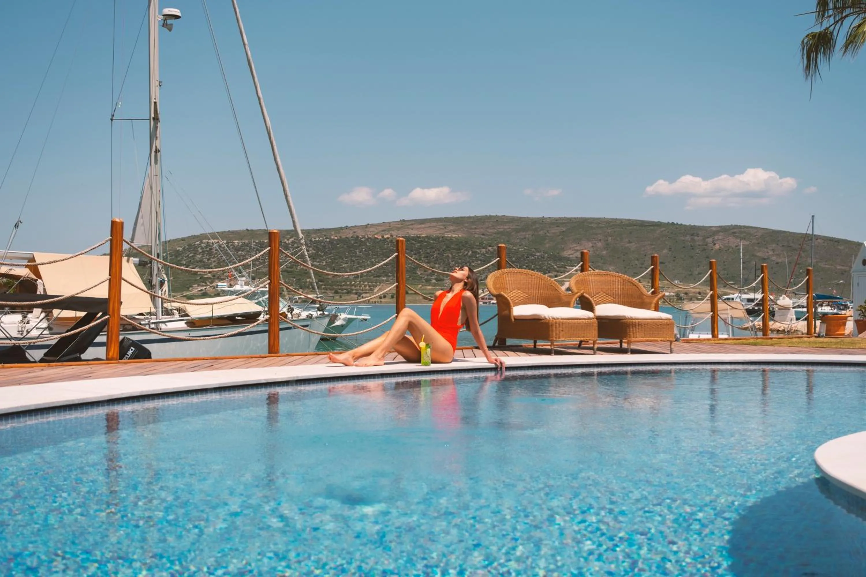 Swimming pool in Port Alacati Hotel