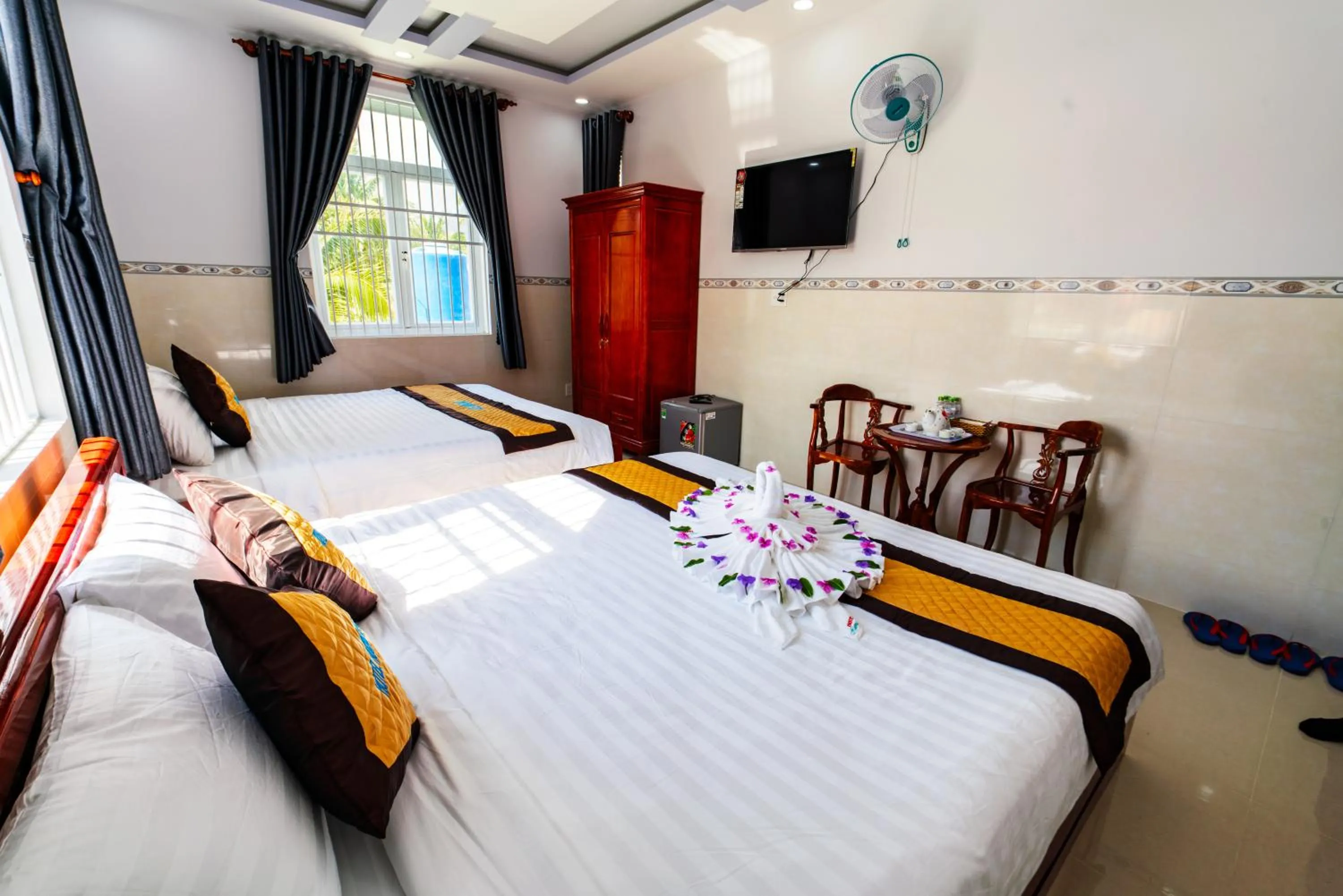 Bed in Hotel Hương Đào