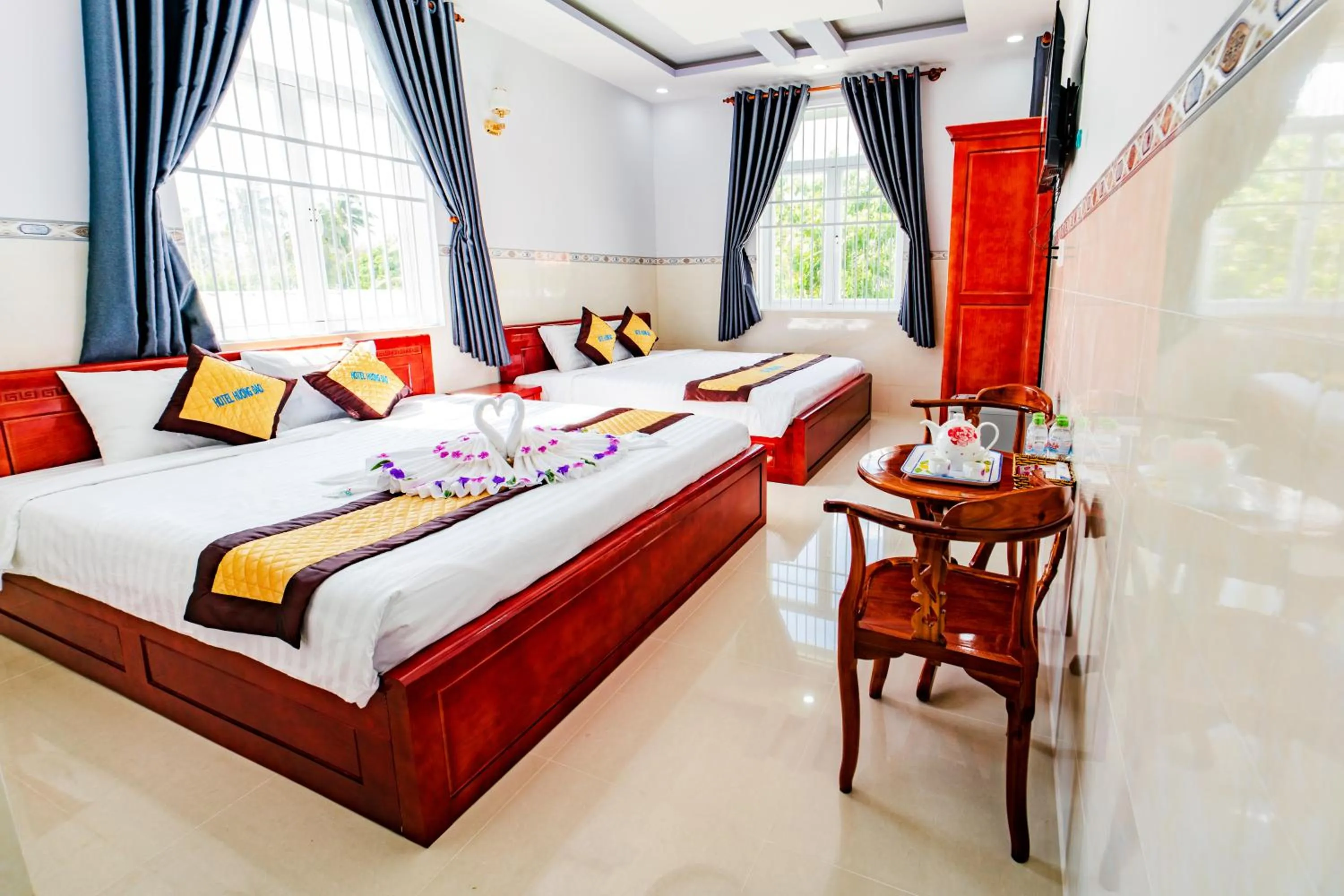 Bed in Hotel Hương Đào