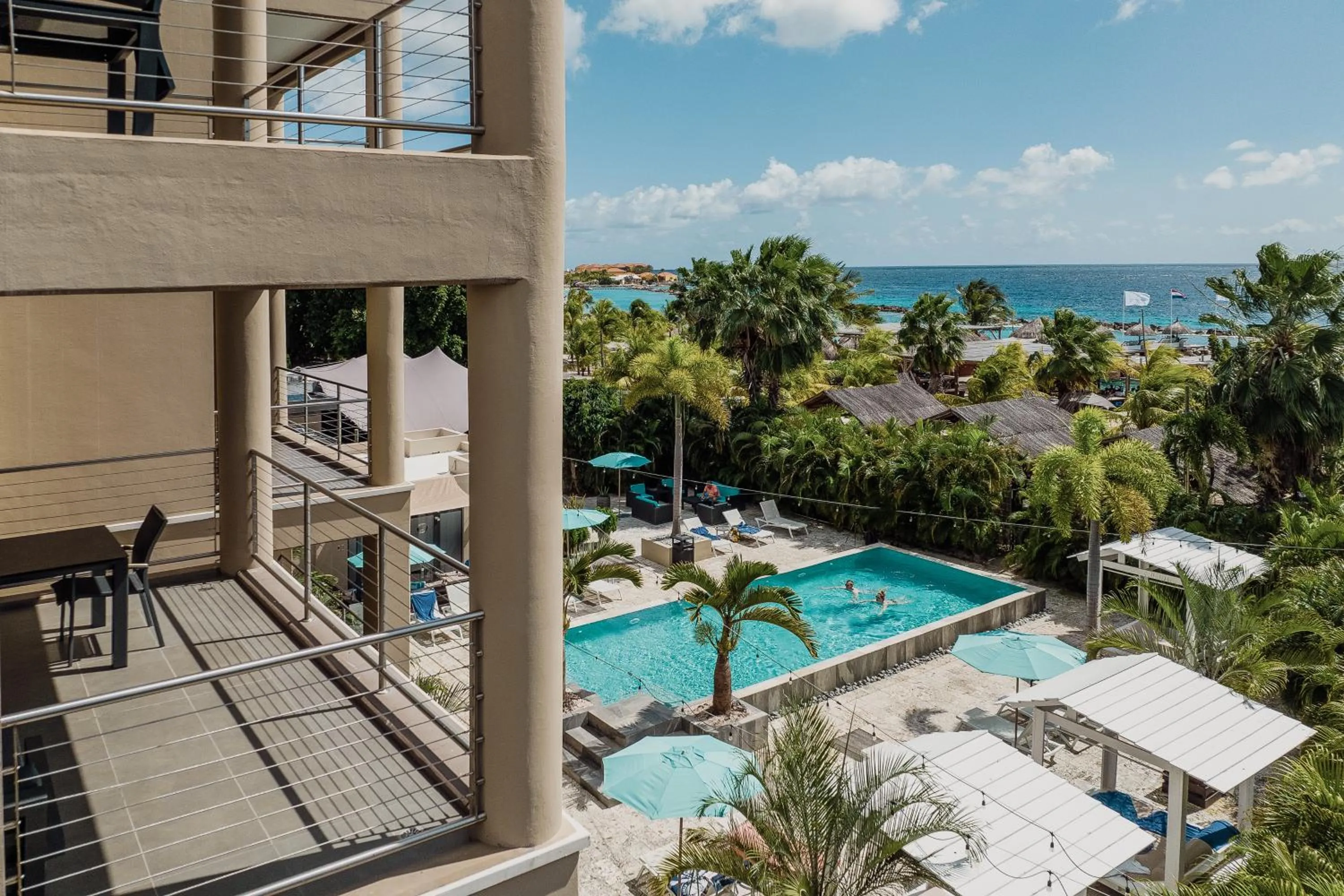 Pool view in The Beach House