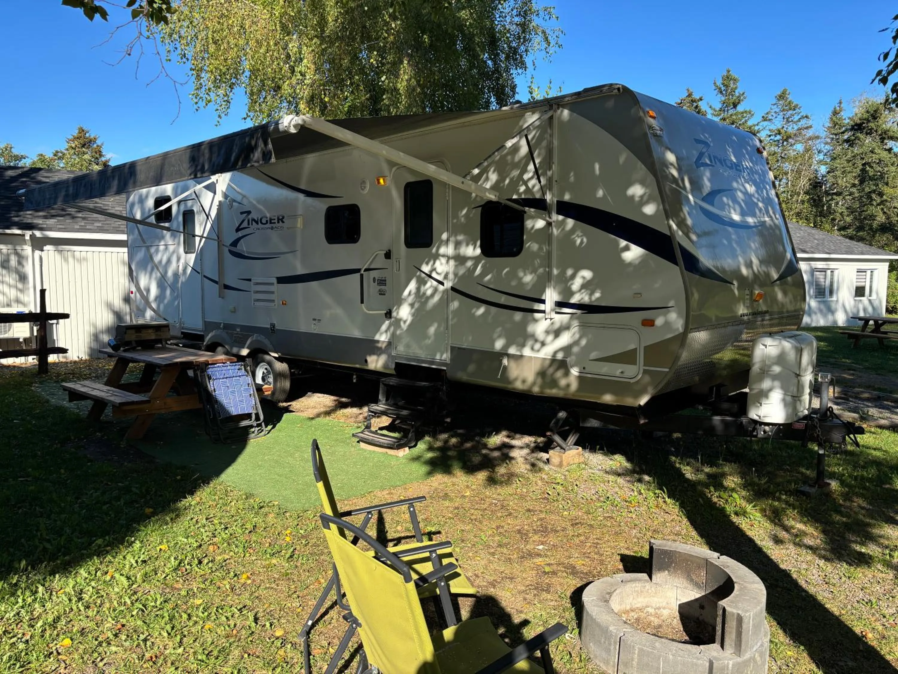 Garden view in Motel de L'Anse et Camping Rimouski