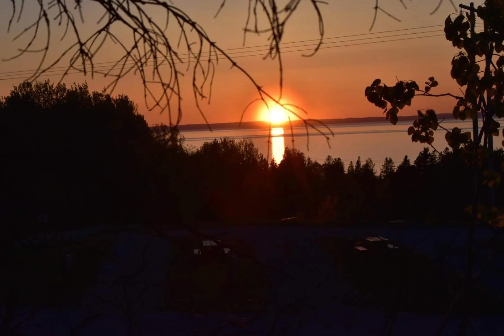 Sunset in Motel de L'Anse et Camping Rimouski