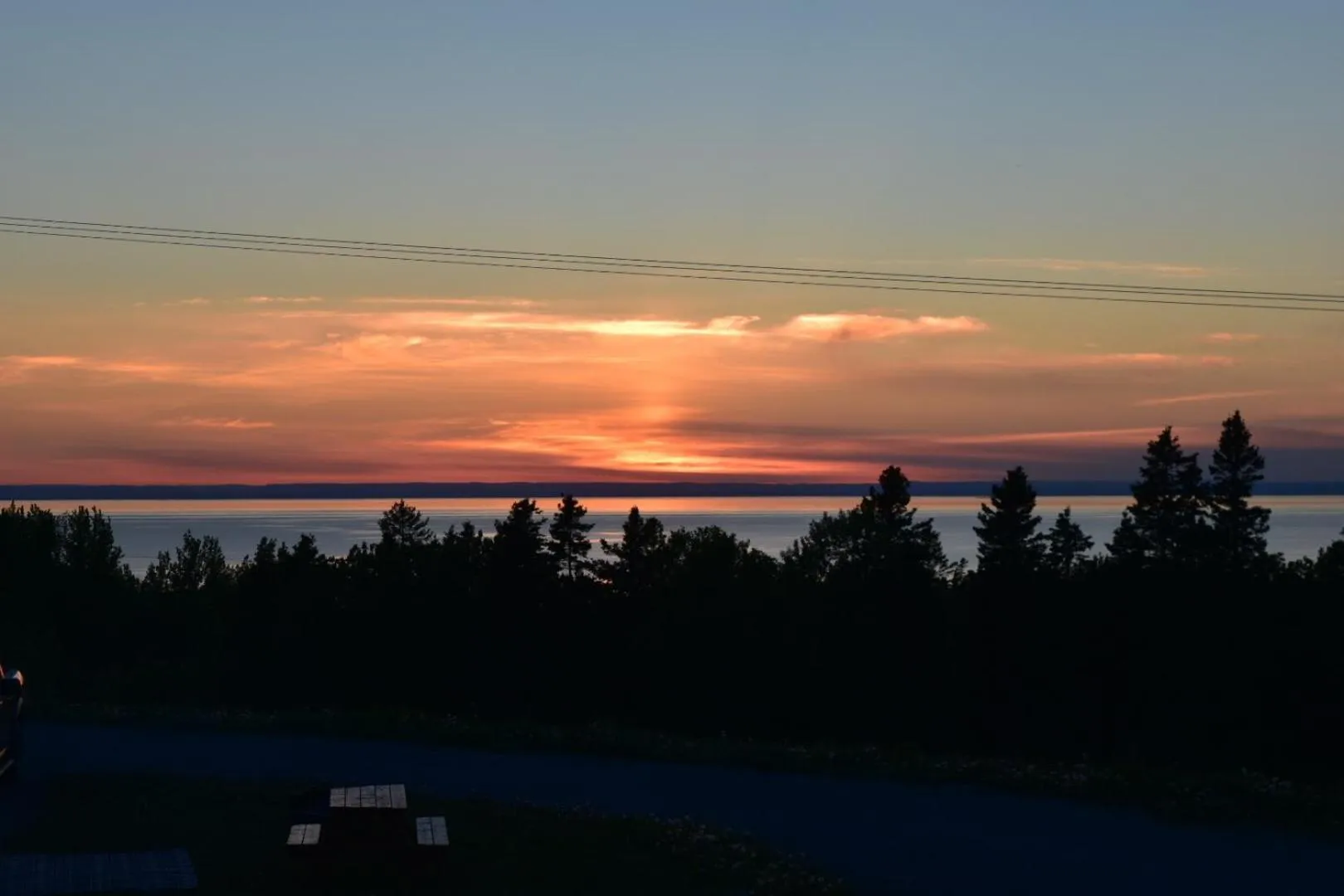 Sunset in Motel de L'Anse et Camping Rimouski