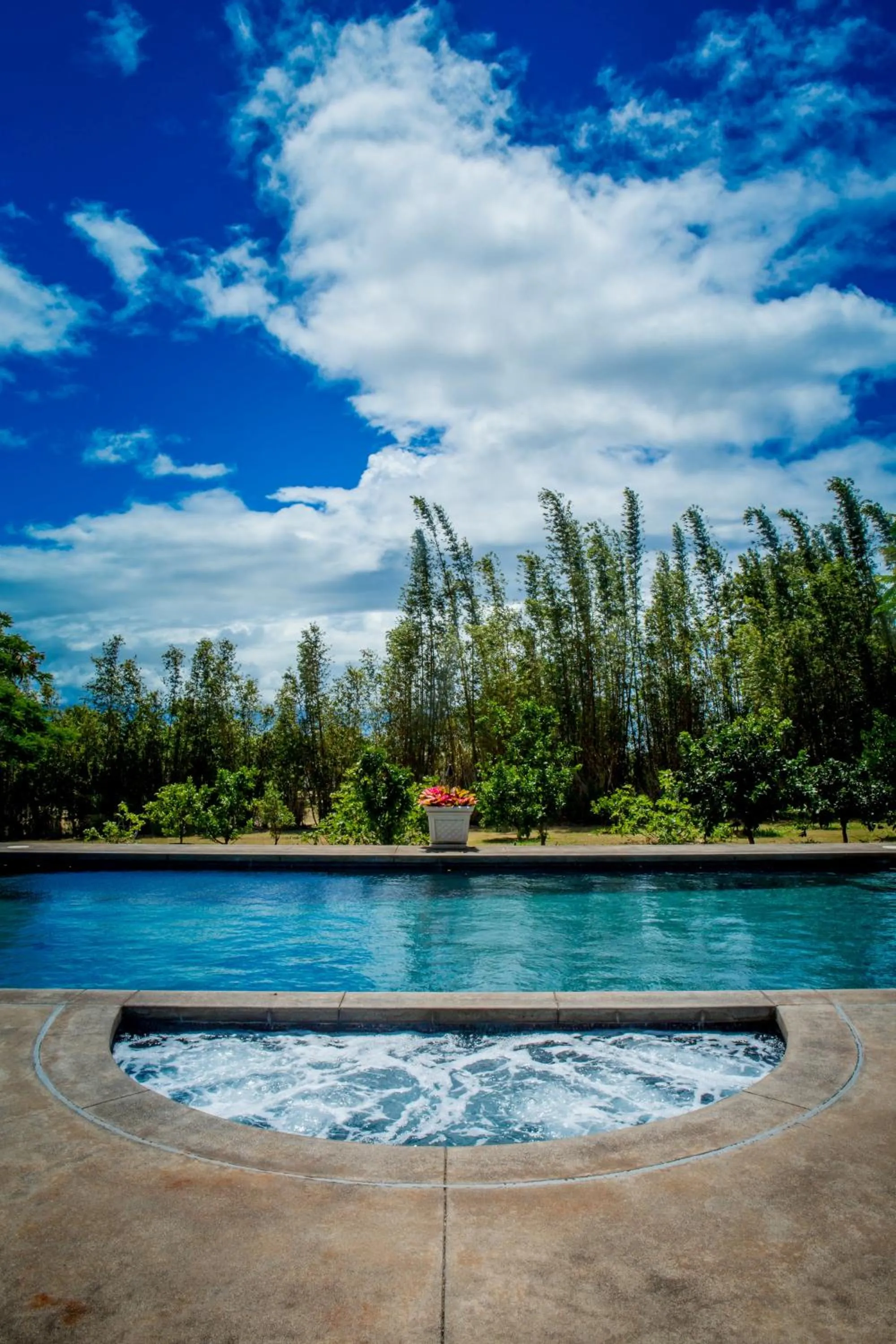 Pool view in Lumeria Maui, Educational Retreat Center