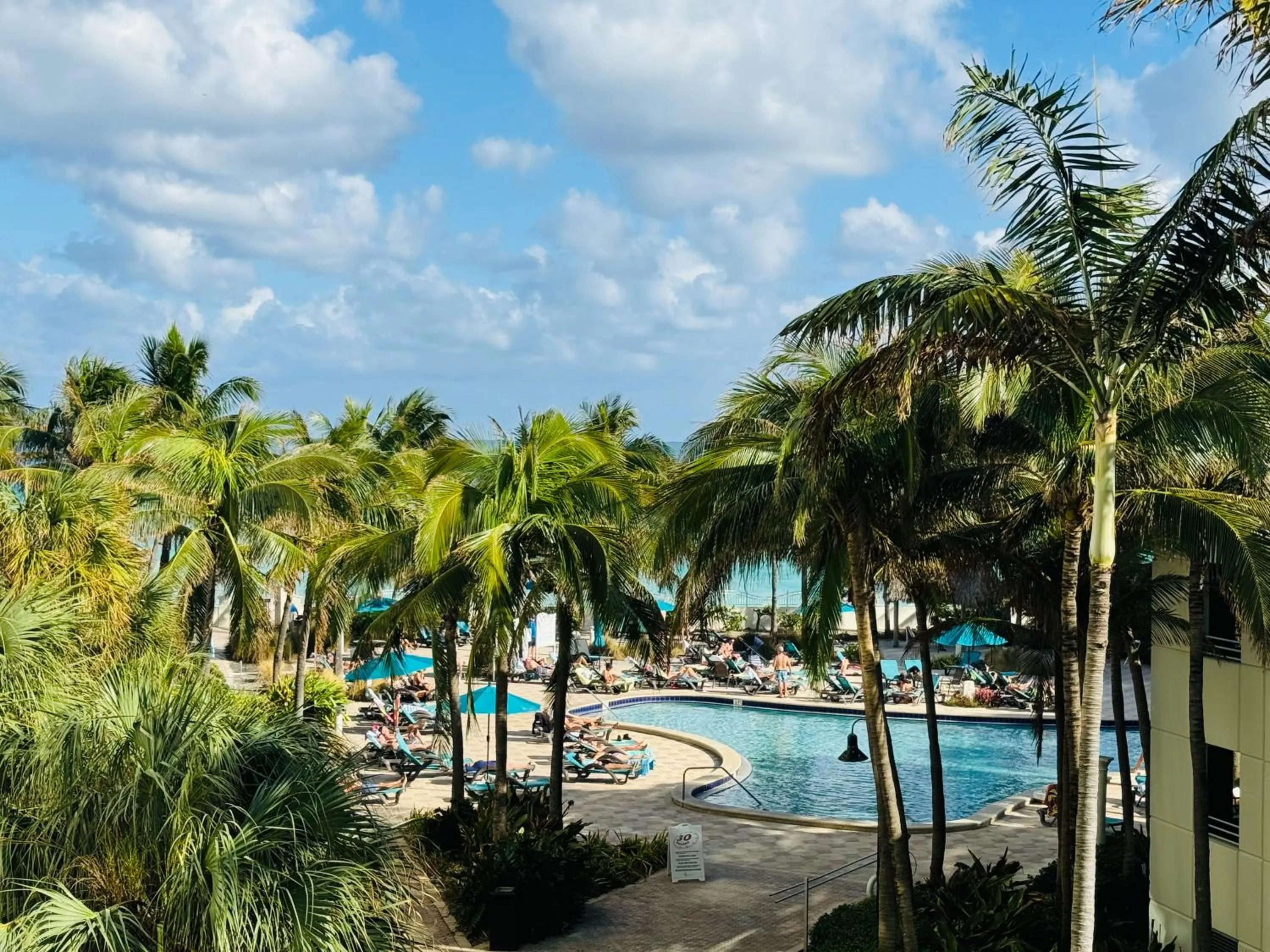 Miami Hallandale Condo, Partial Ocean View Direct Beach and Pool Access Miami Hollywood Beach