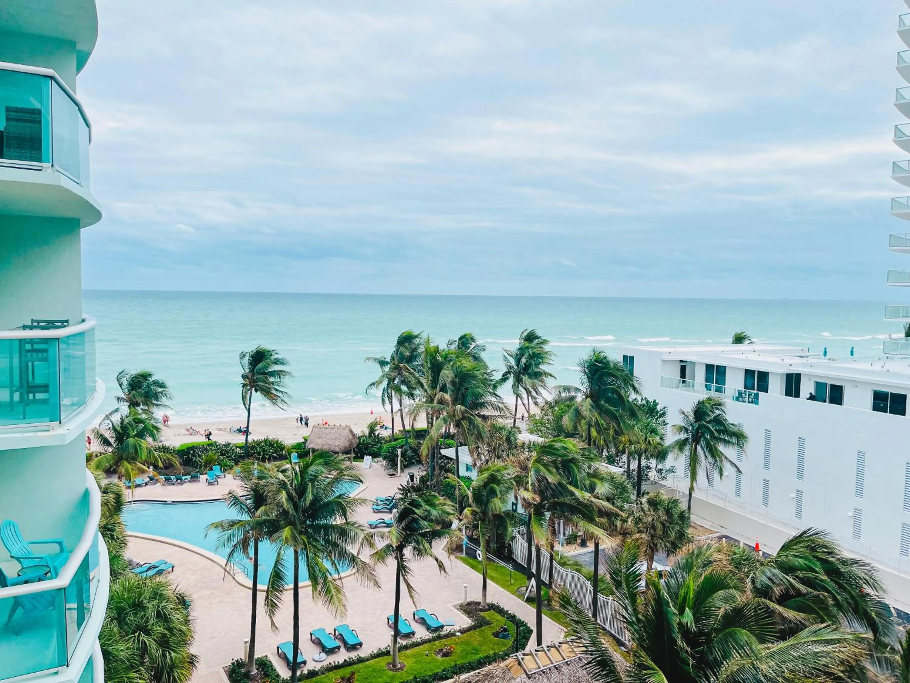 Miami Hallandale Condo, Partial Ocean View Direct Beach and Pool Access Miami Hollywood Beach