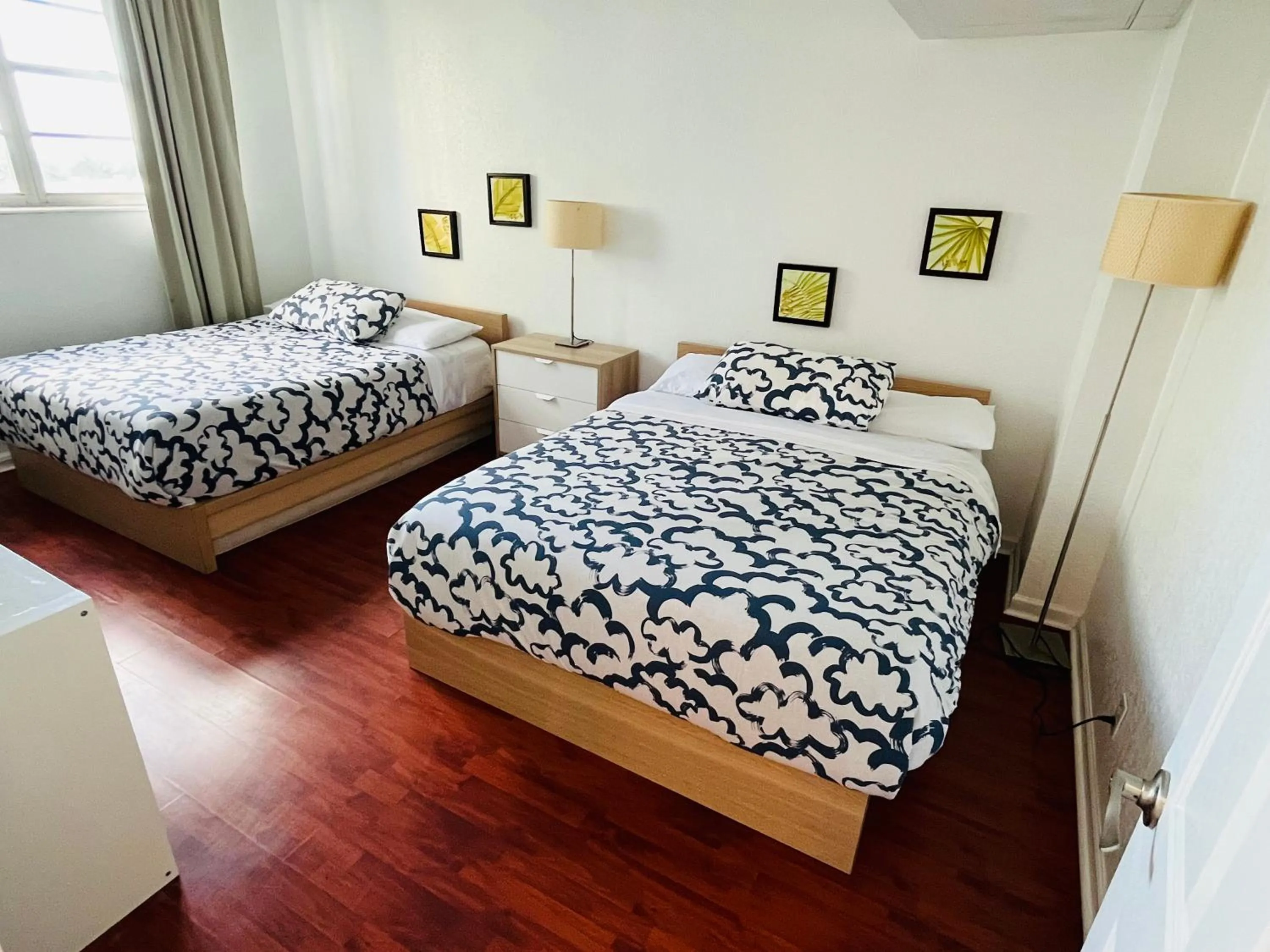 Bed in Miami Hallandale Condo, Partial Ocean View Direct Beach and Pool Access Miami Hollywood Beach