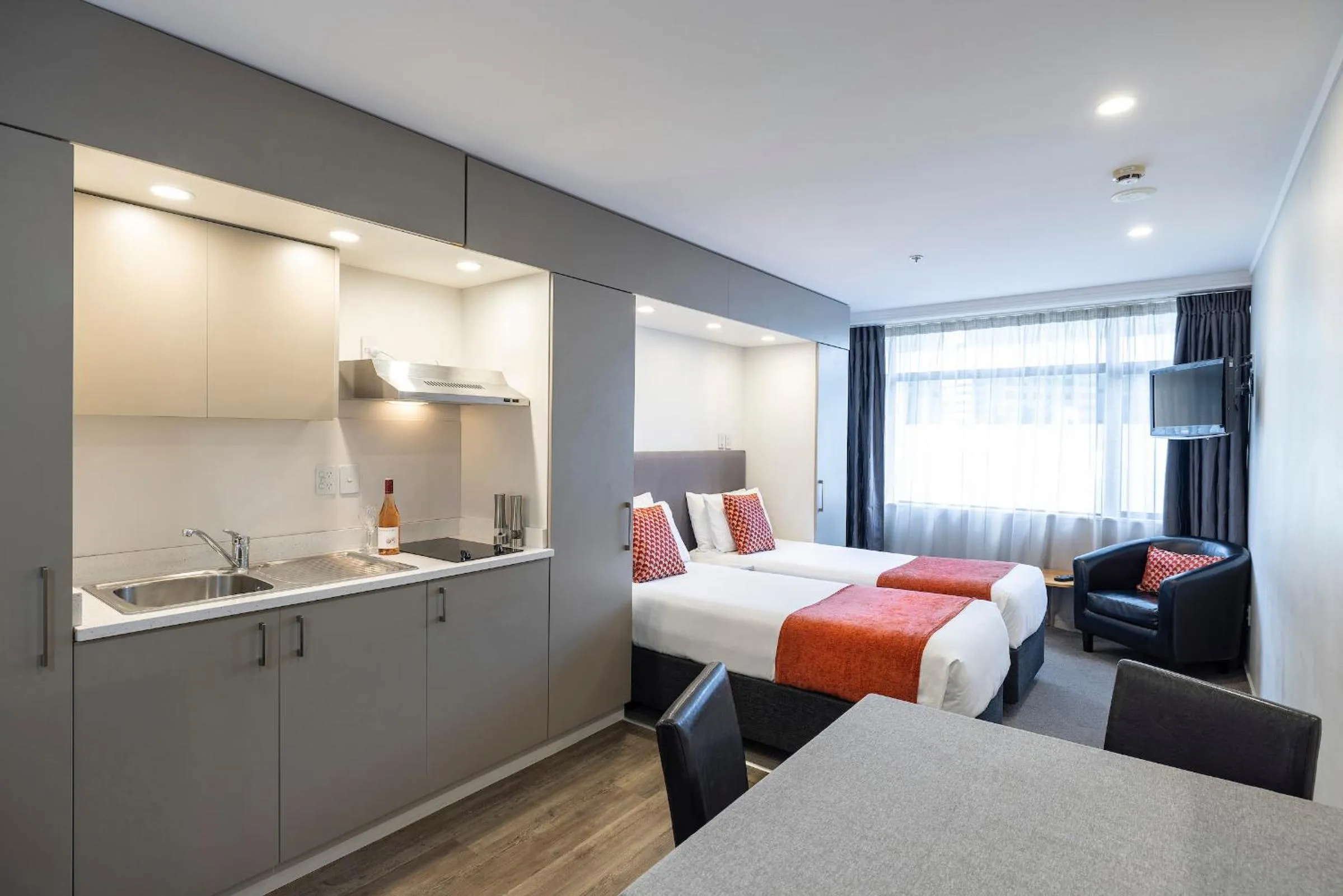 Bed in Quest on Johnston Serviced Apartments