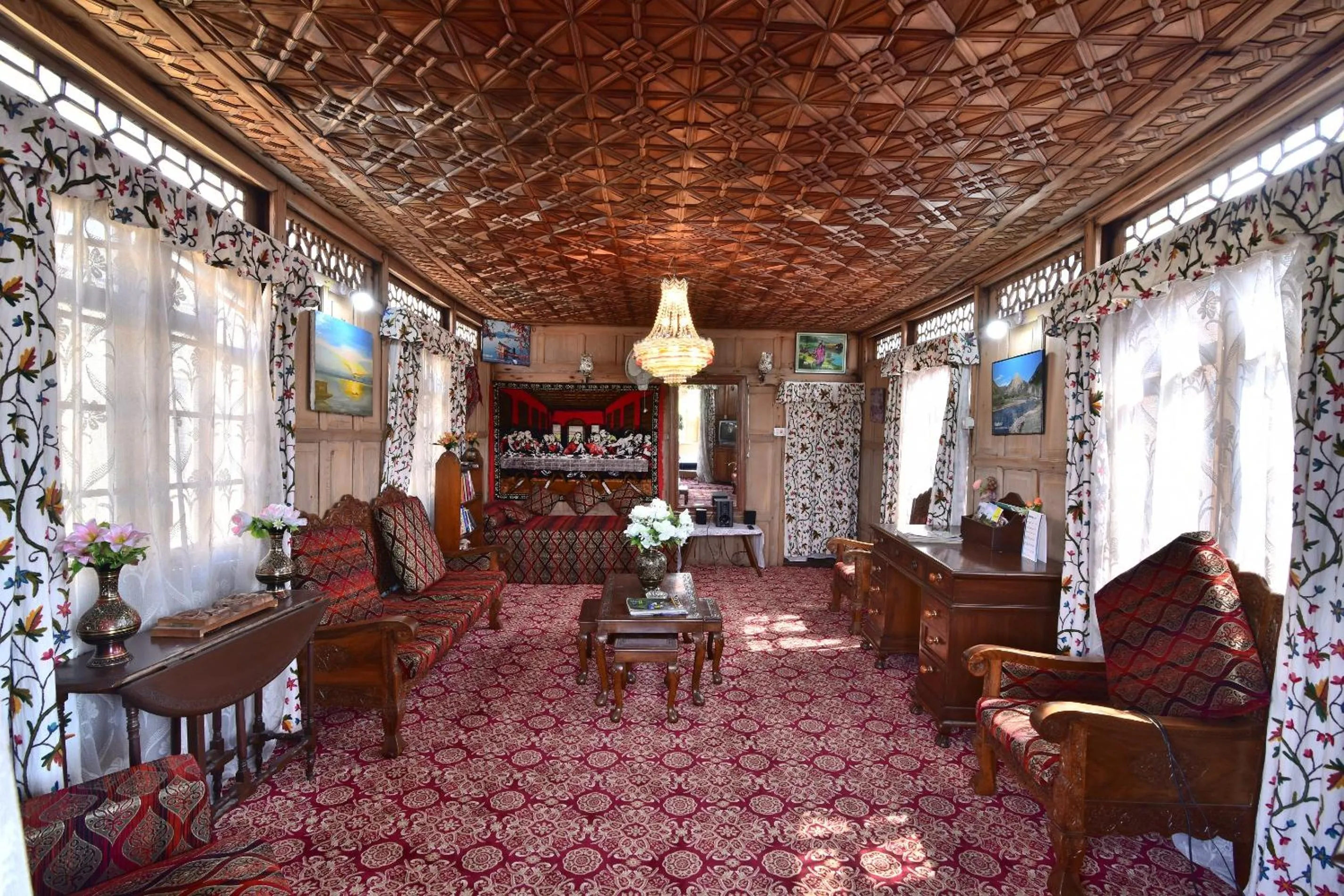 Living room in Golden Hopes Group of Houseboats