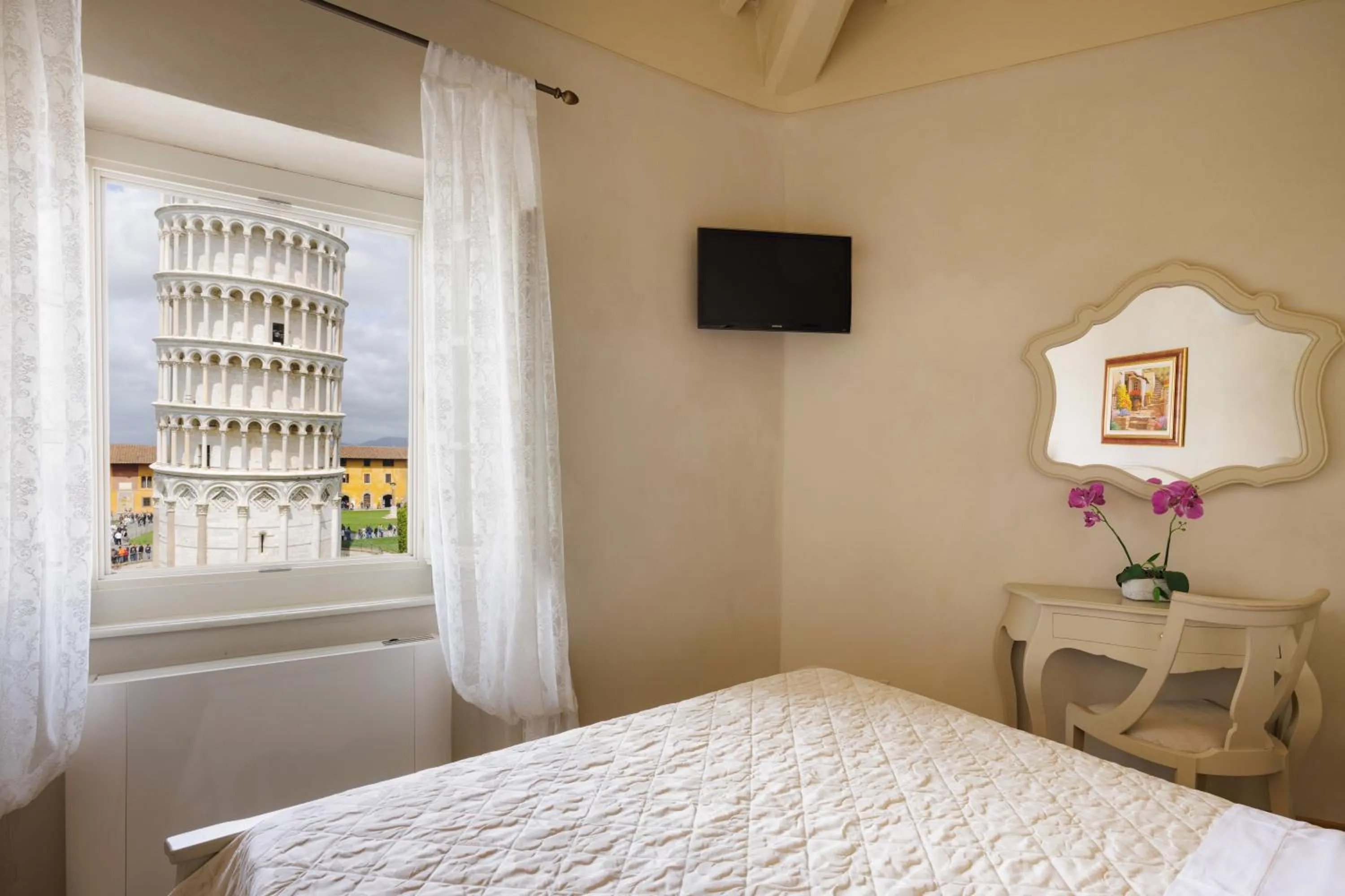 View (from property/room), Bed in Residenza d'Epoca Relais I Miracoli
