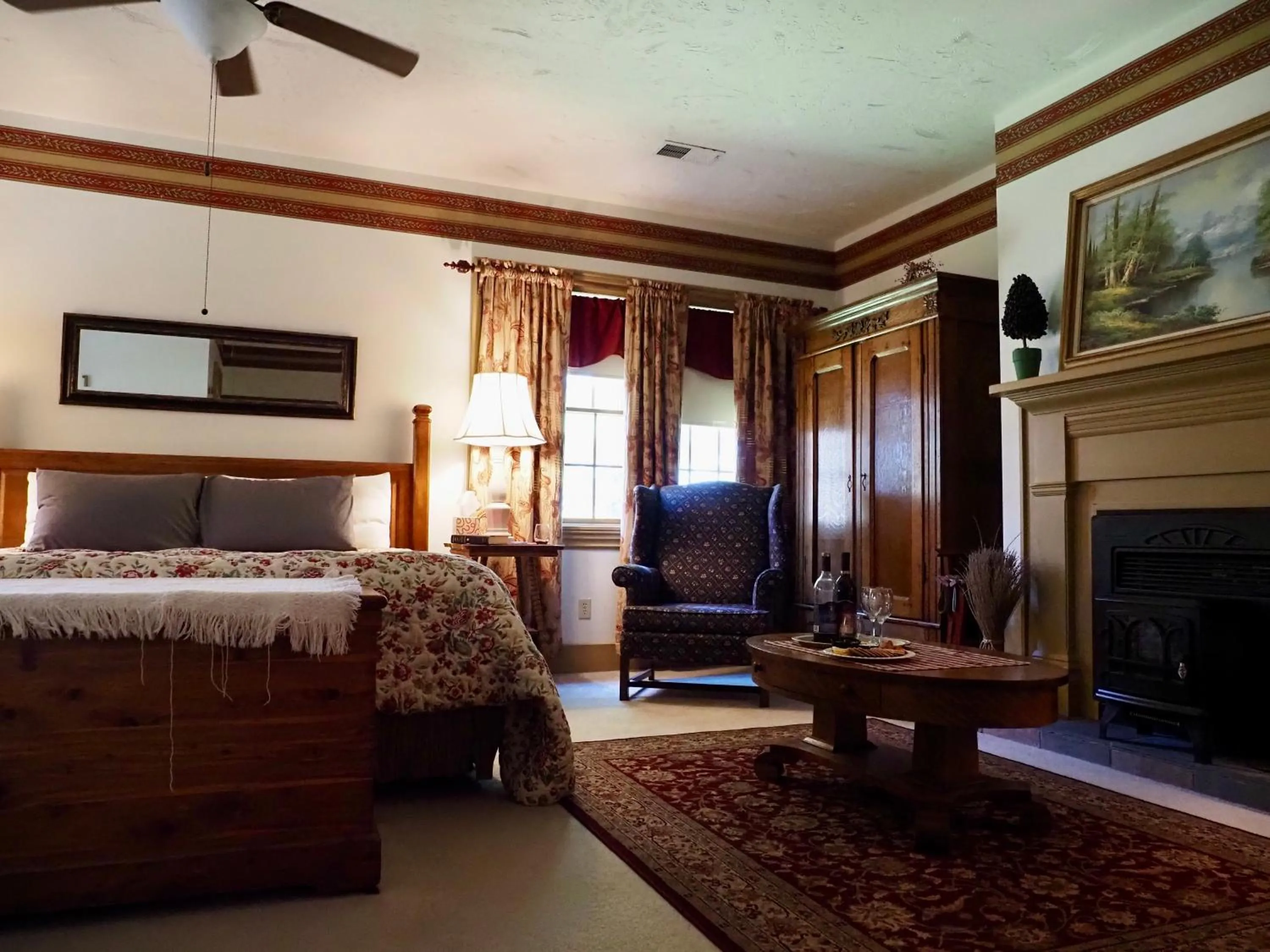 Bed in Deer Creek Winery at Watson Estate