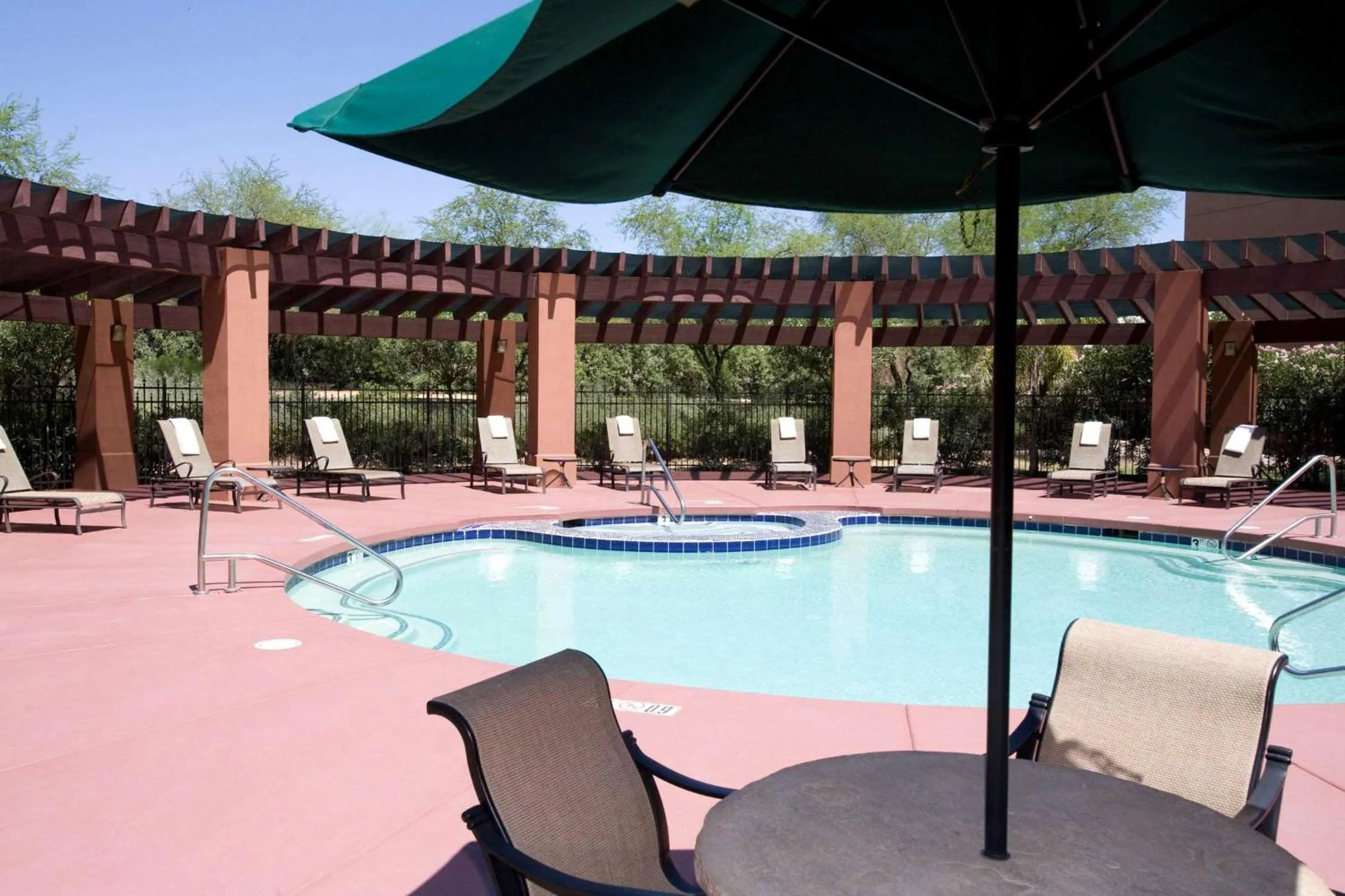 Pool view in Hilton Garden Inn Phoenix Airport