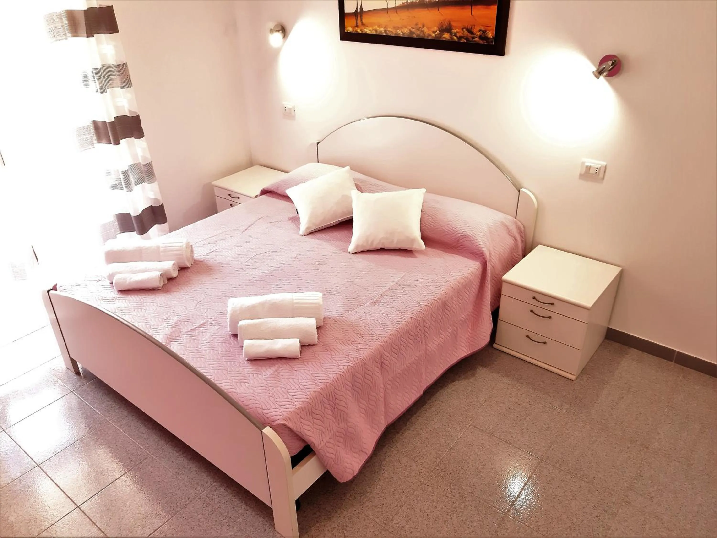 Bed in Living Piraino case vacanze