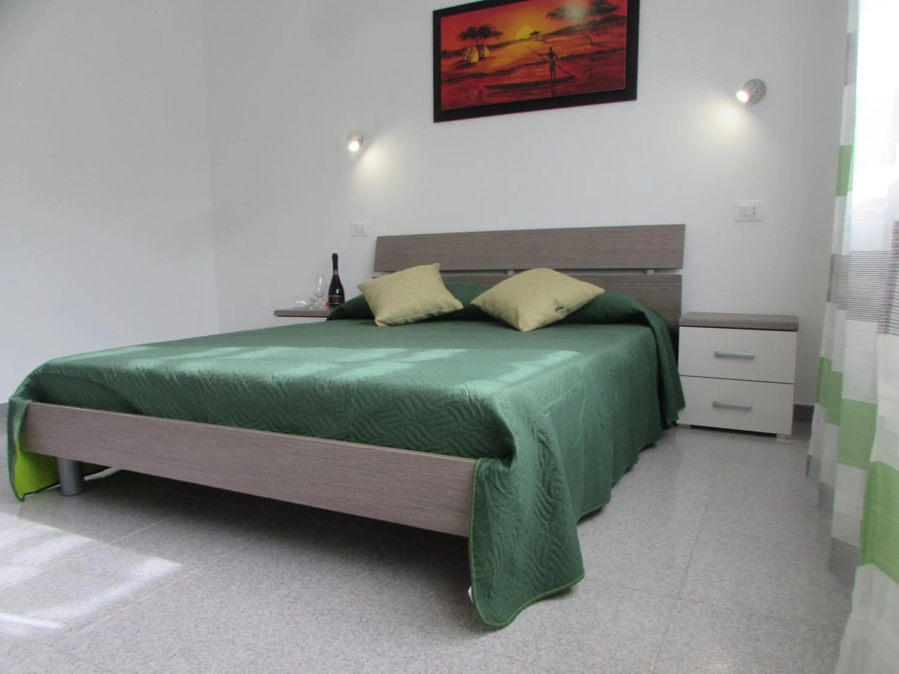 Bedroom, Bed in Living Piraino case vacanze