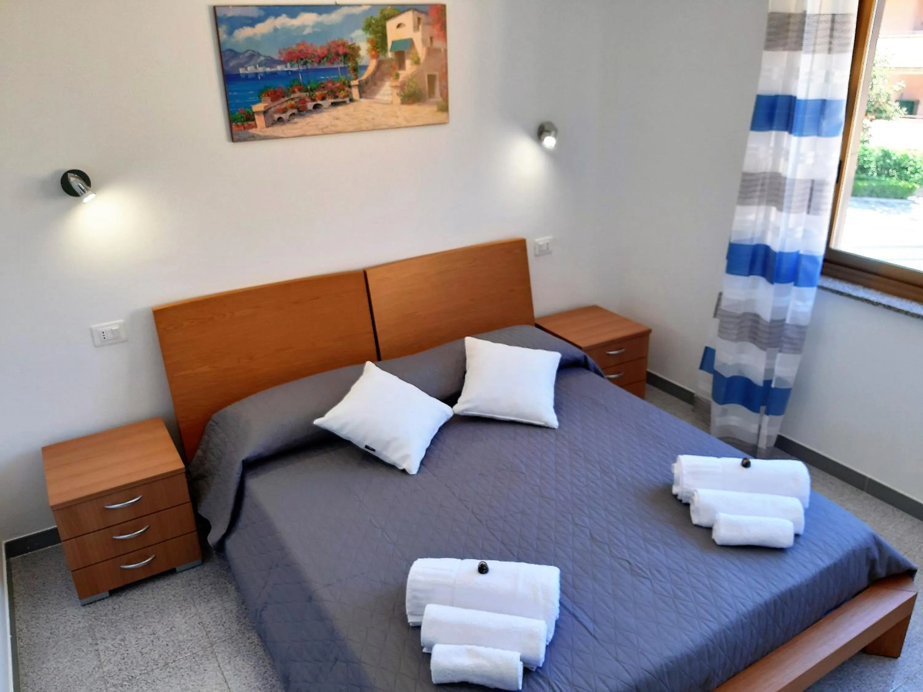 Bed in Living Piraino case vacanze