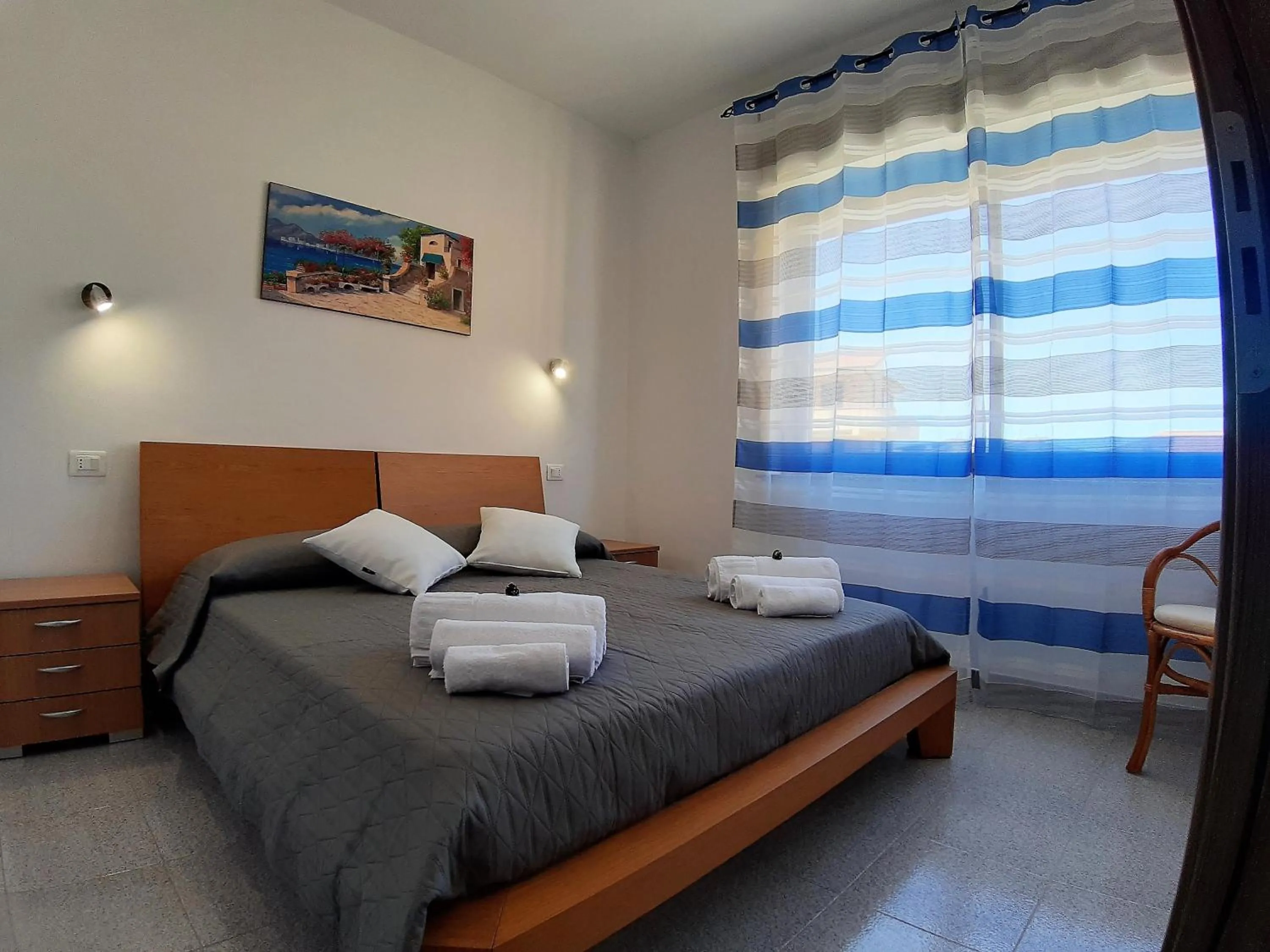 Bed in Living Piraino case vacanze