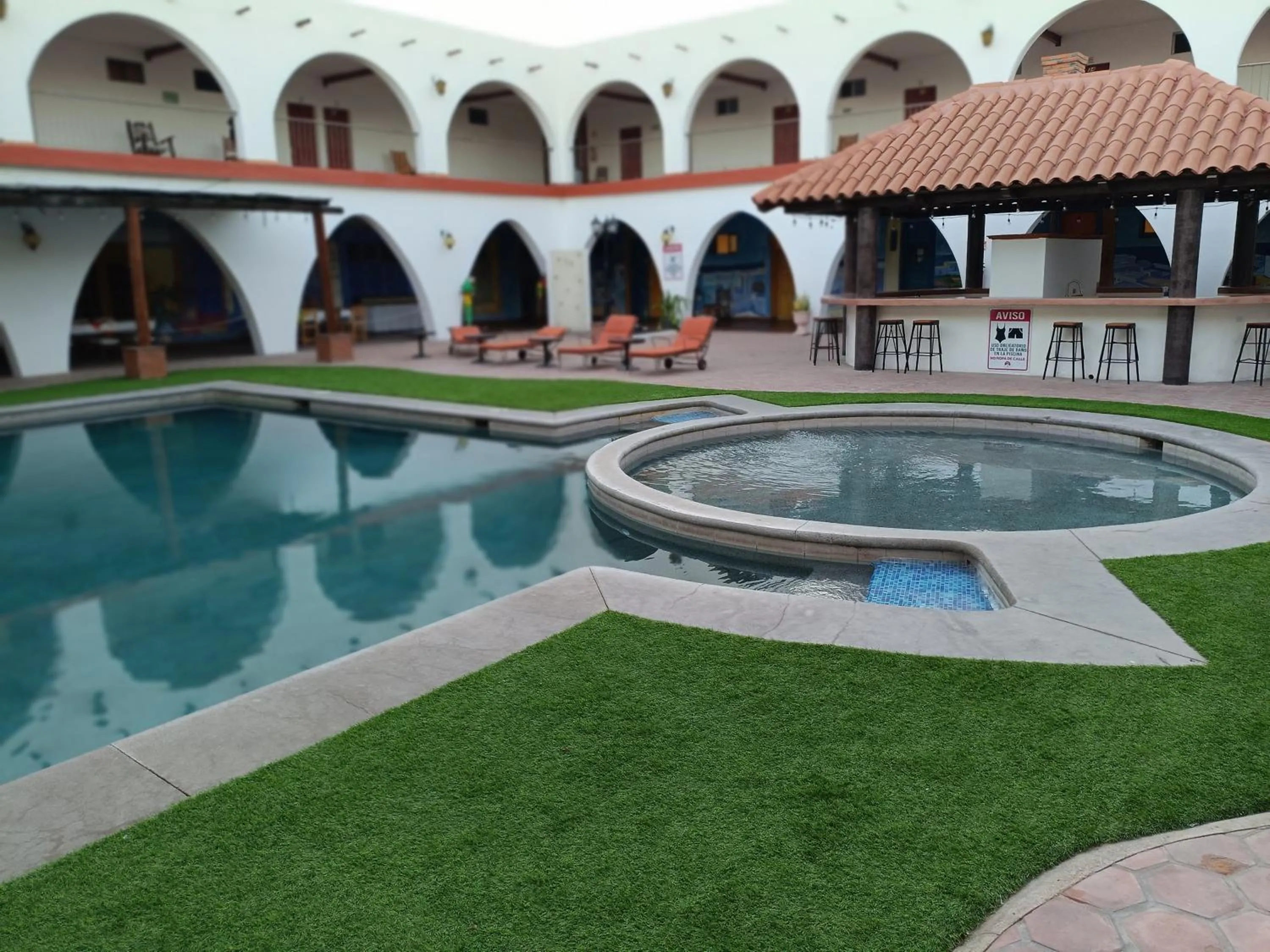 Property building in Hotel Hacienda Bugambilias La Paz