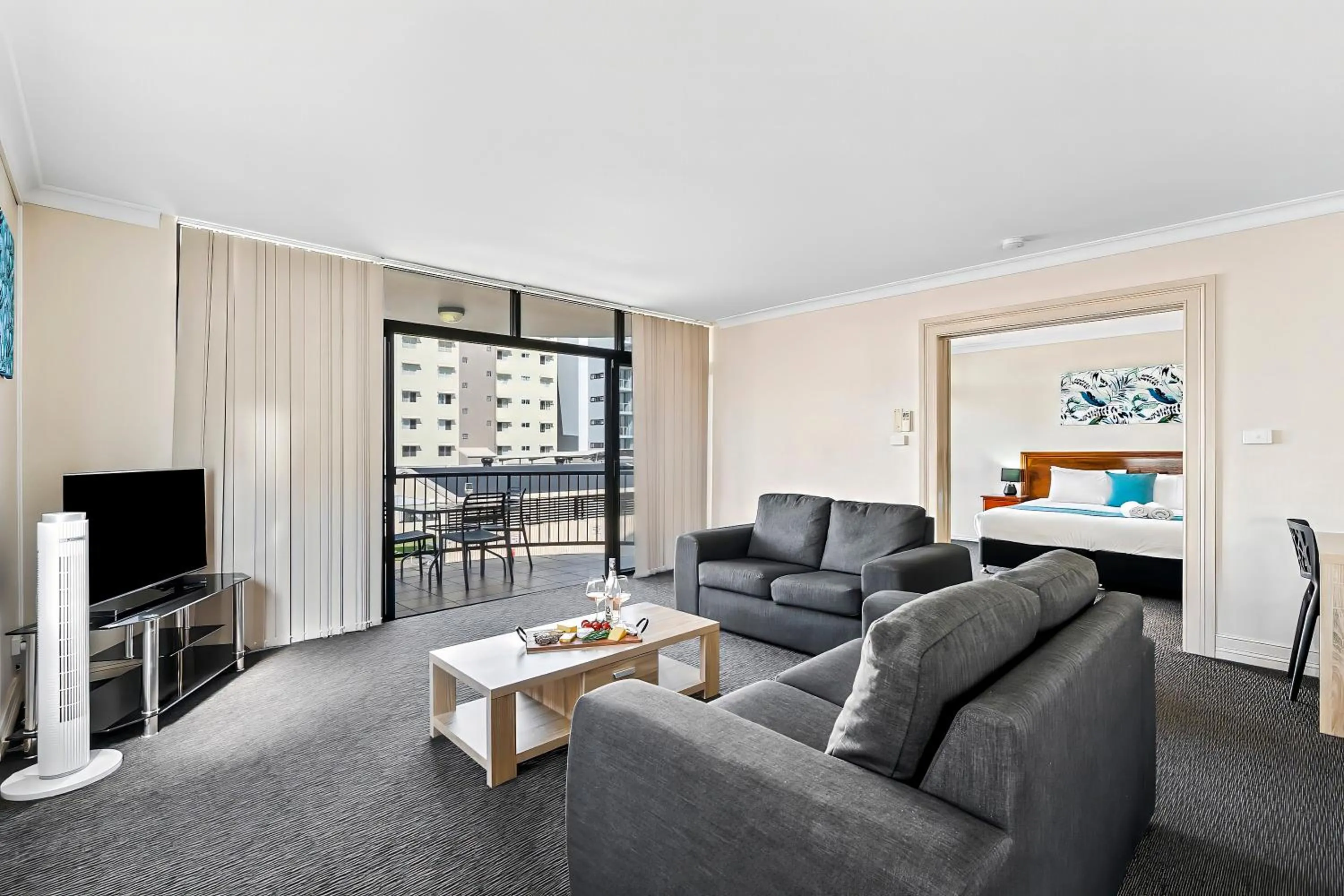 Living room in Cityville Apartments & Motel