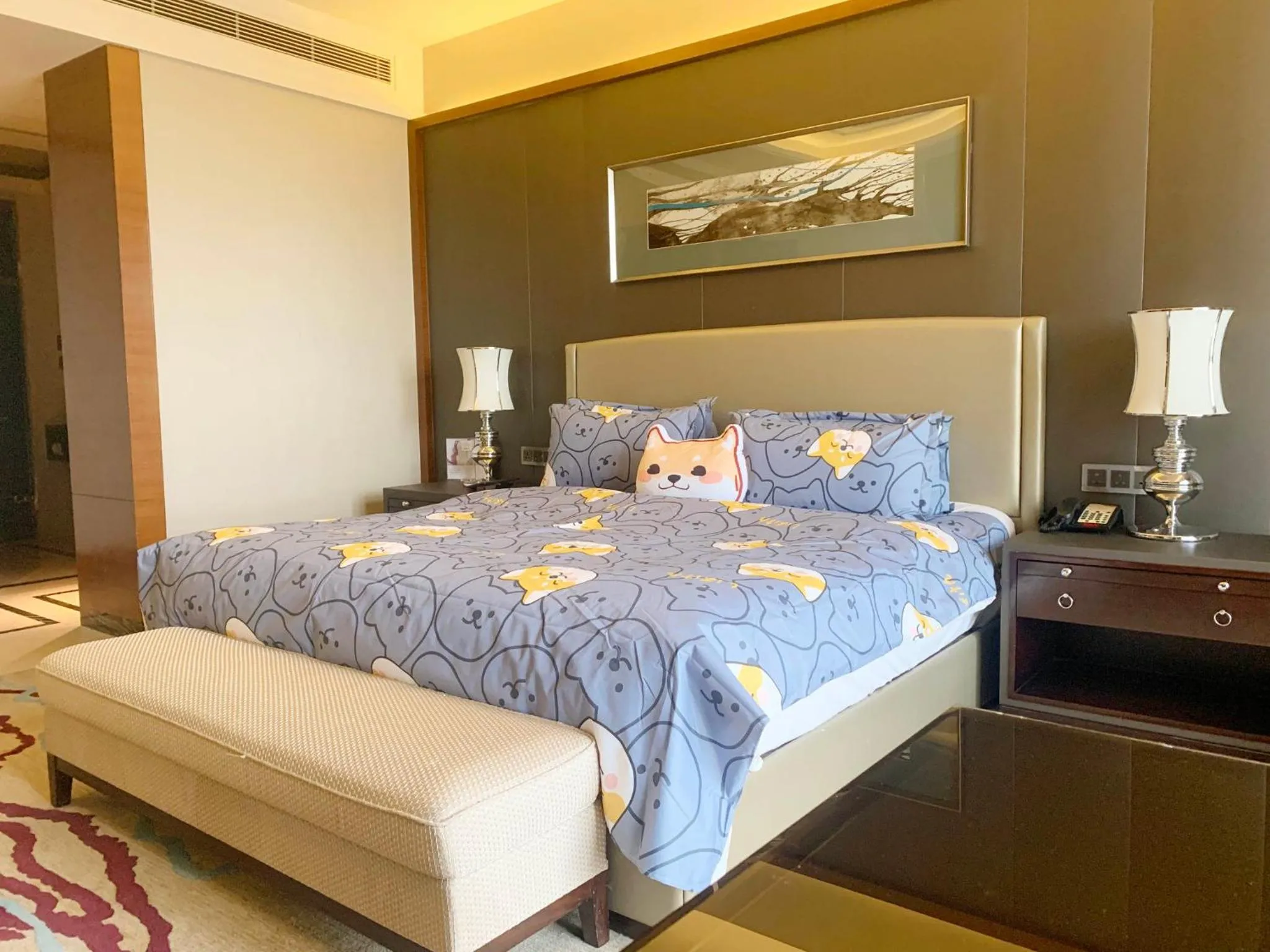 Photo of the whole room, Bed in Crowne Plaza Tianjin Jinnan by IHG