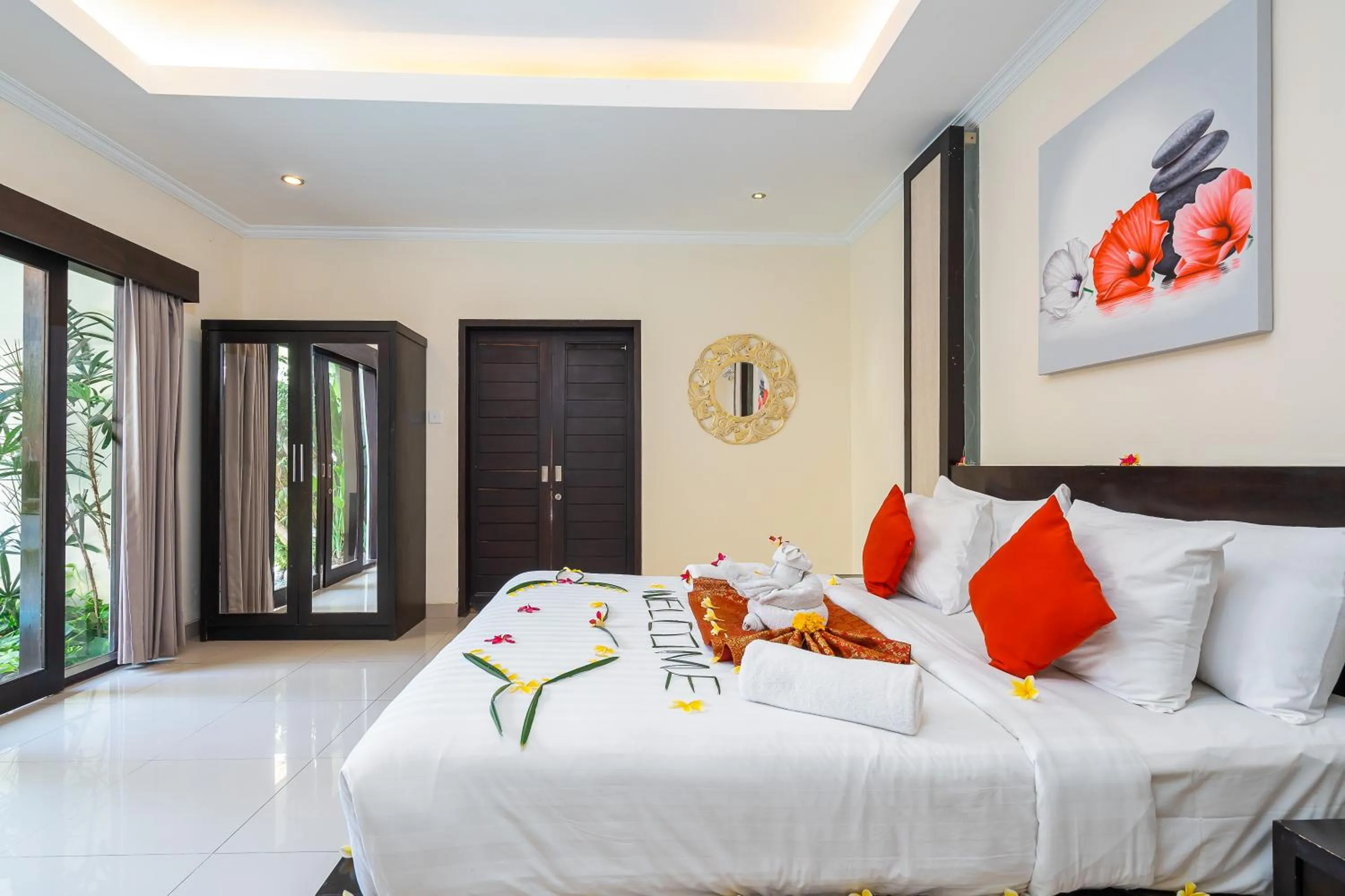Bed in De' Bharata Bali Villas
