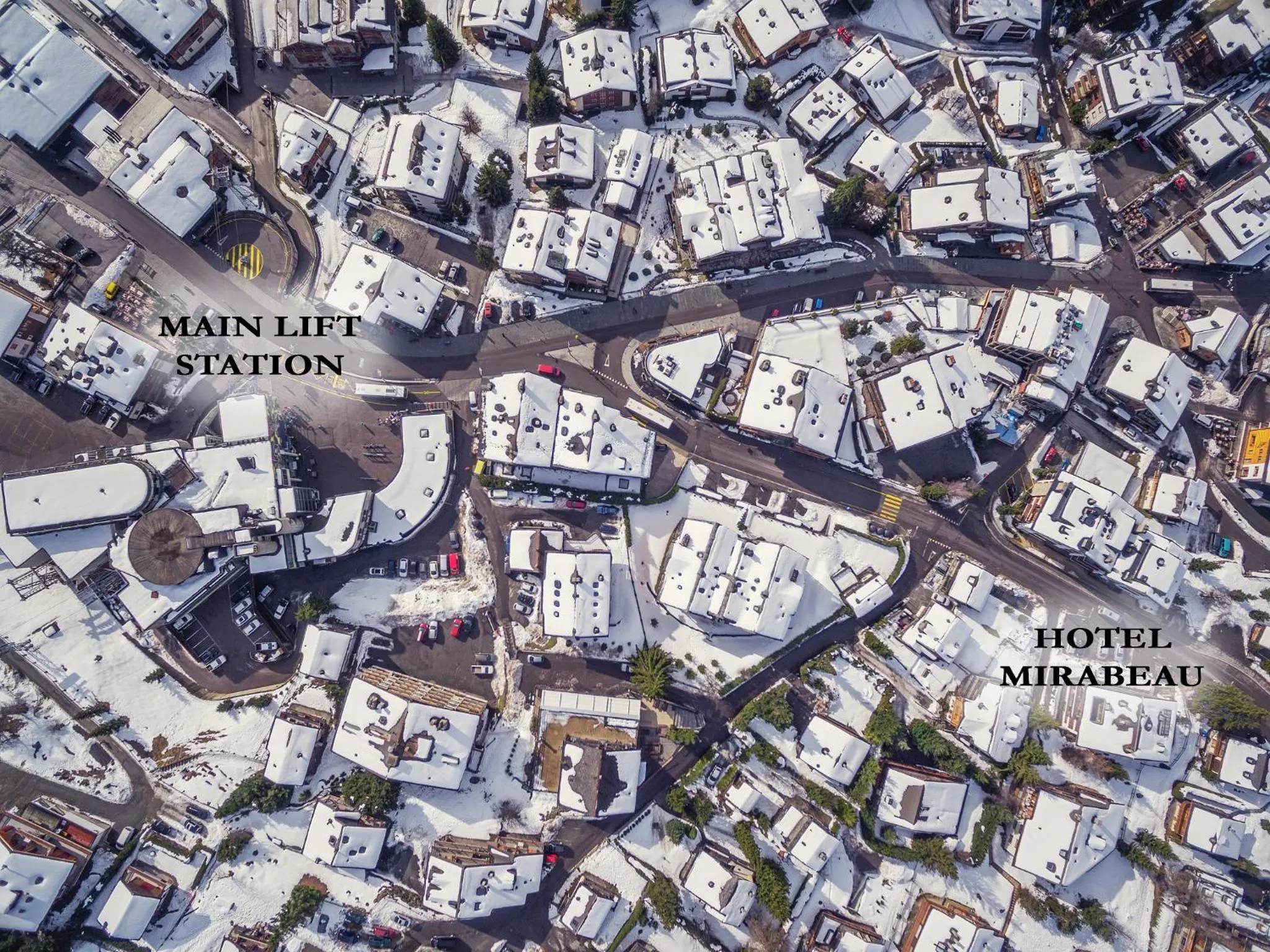 Bird's eye view in Hotel Mirabeau