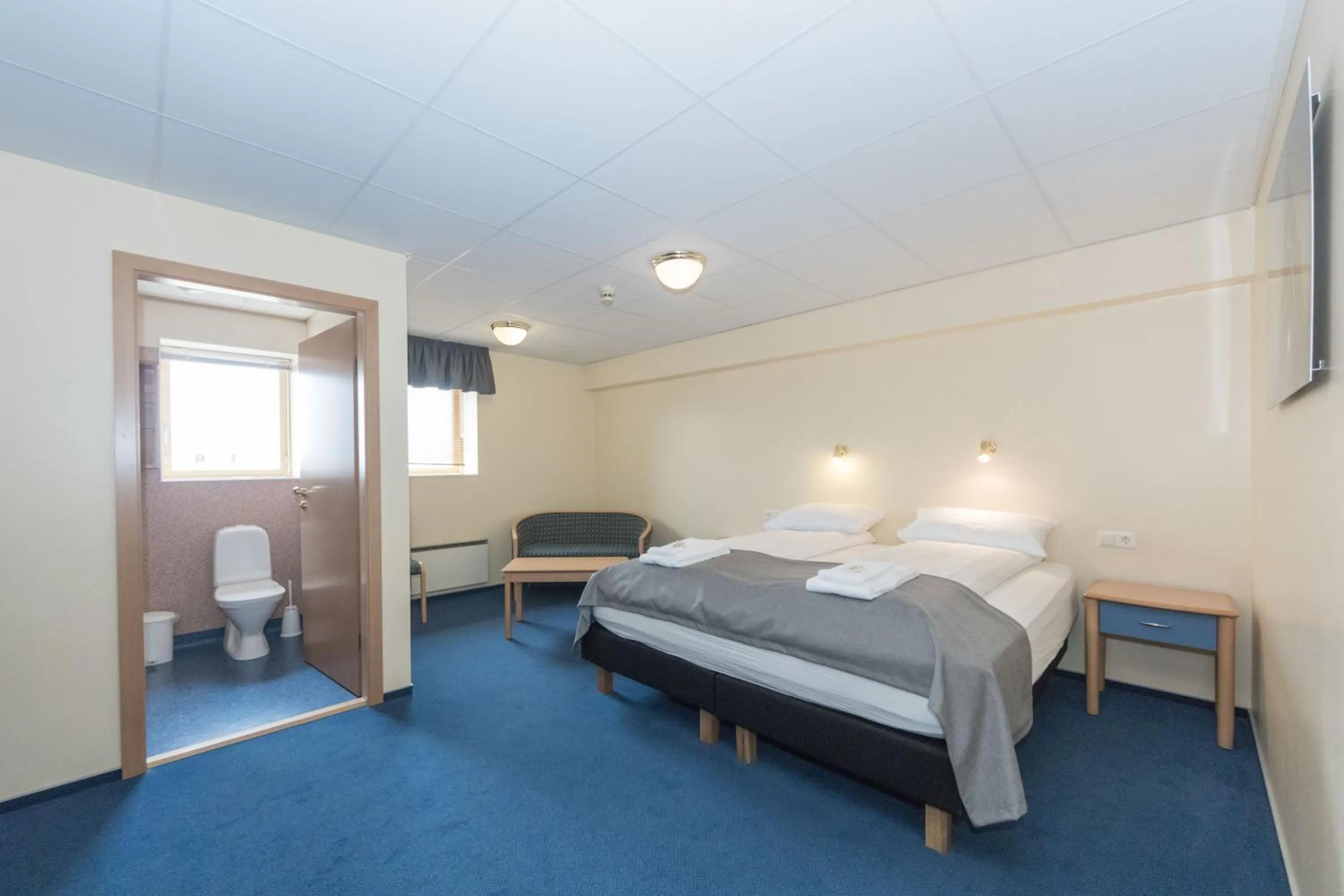 Bed in Hotel Nordurljos