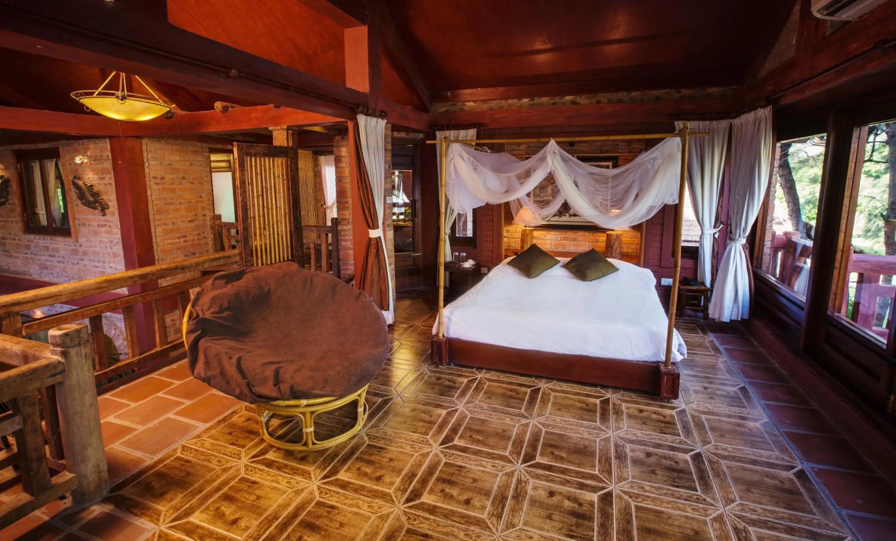 Bed in Van Chai Resort