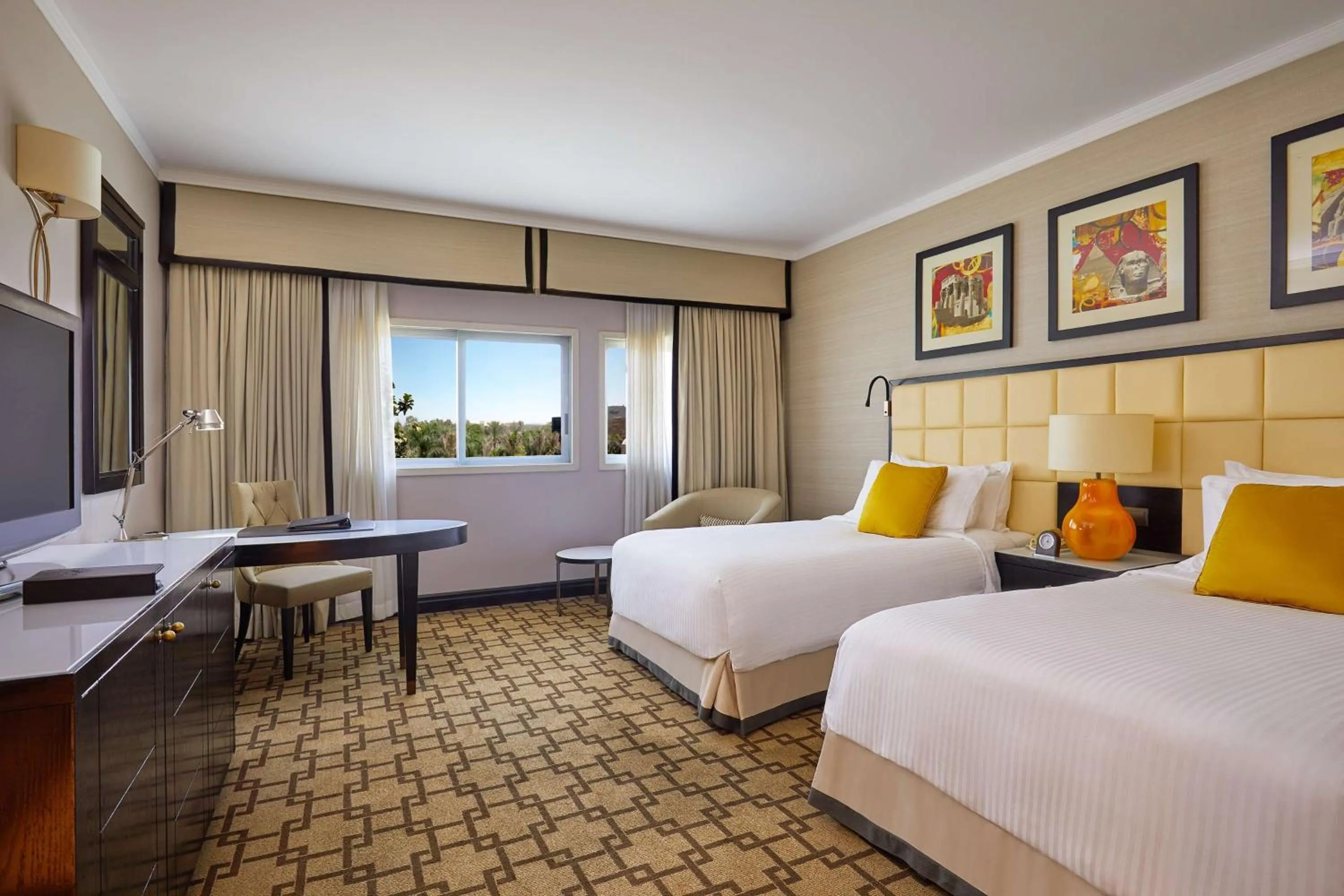 Bed in Hilton Cairo Heliopolis Hotel