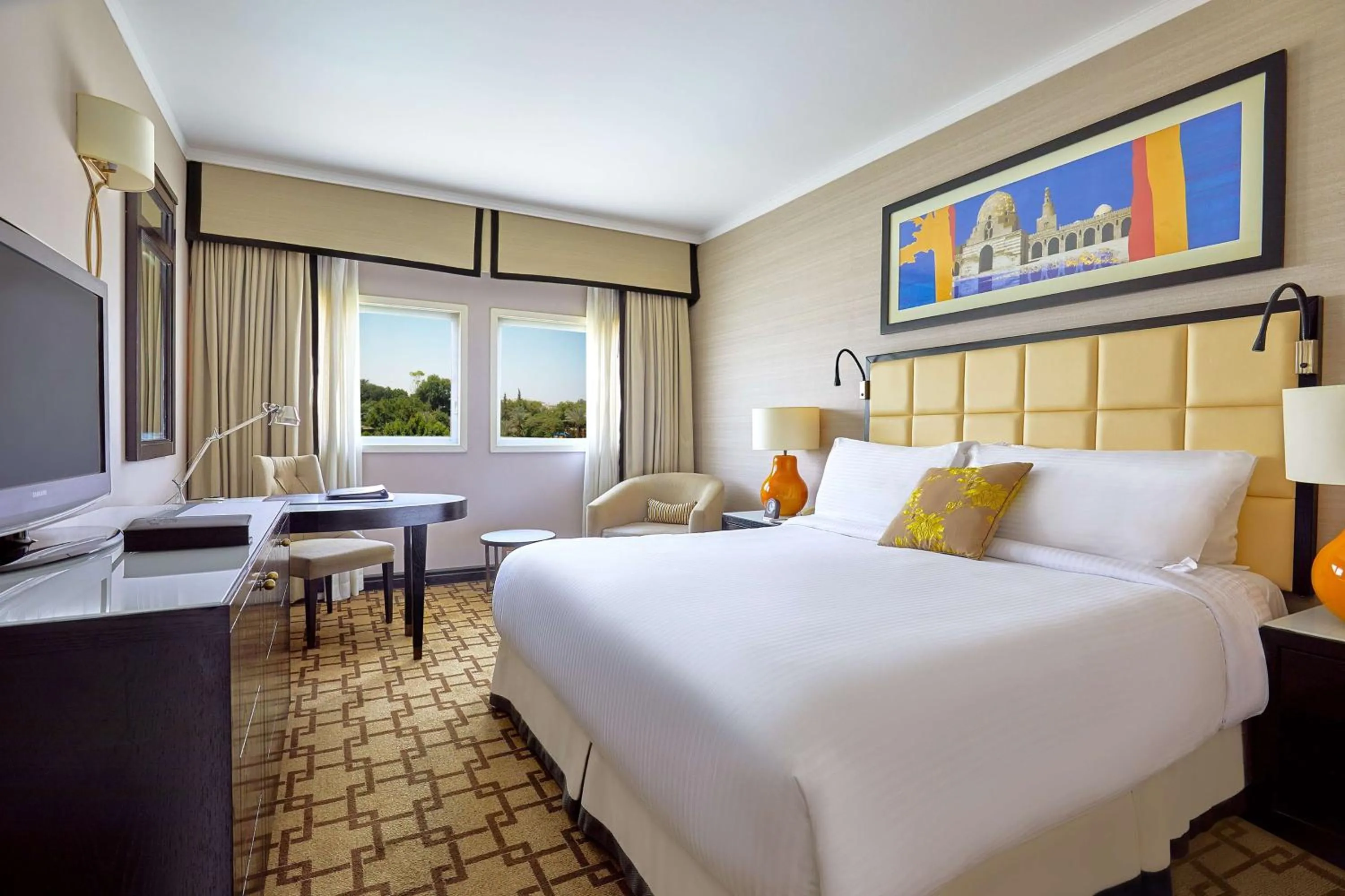 Bed in Hilton Cairo Heliopolis Hotel