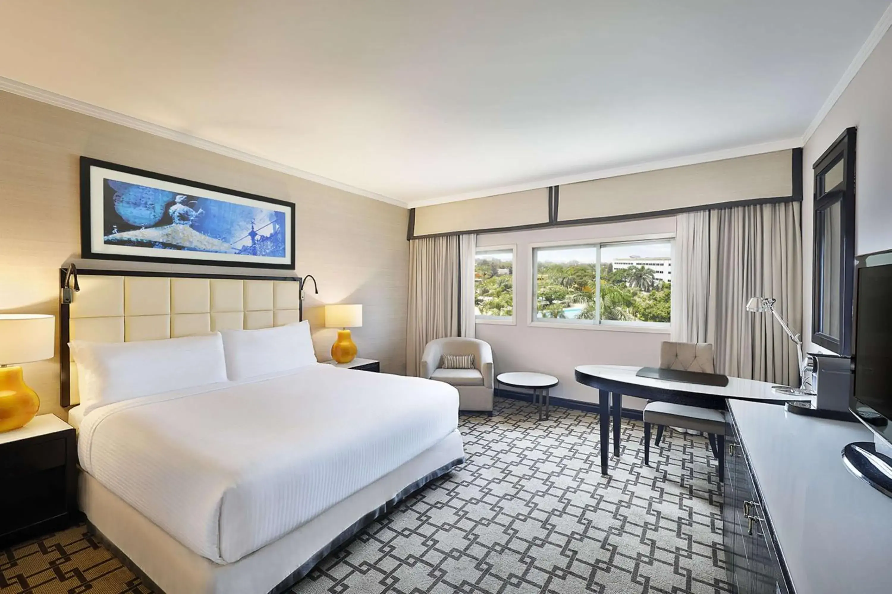 Executive King Room with Pool View in Hilton Cairo Heliopolis Hotel Executive King Room with Pool View in Hilton Cairo Heliopolis Hotel