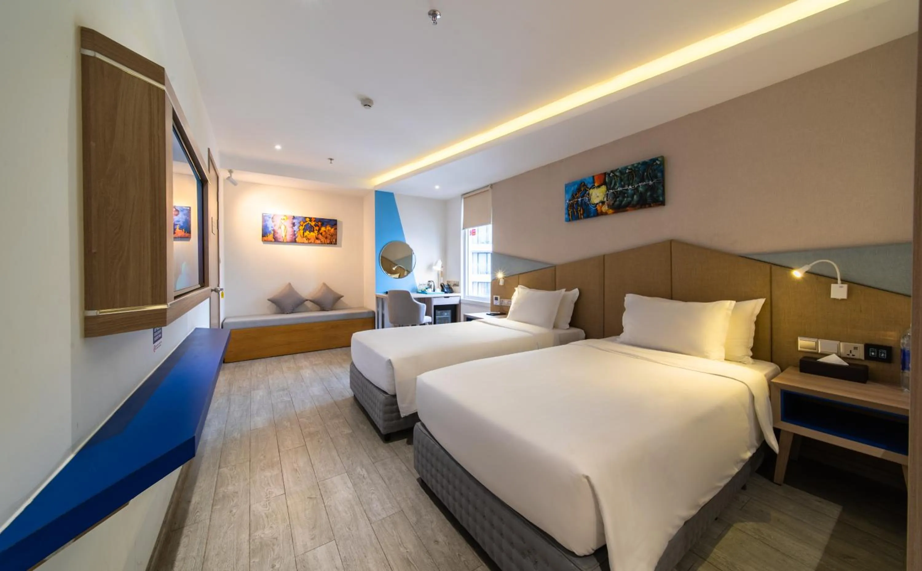 TV and multimedia, Bed in Le's Cham Hotel