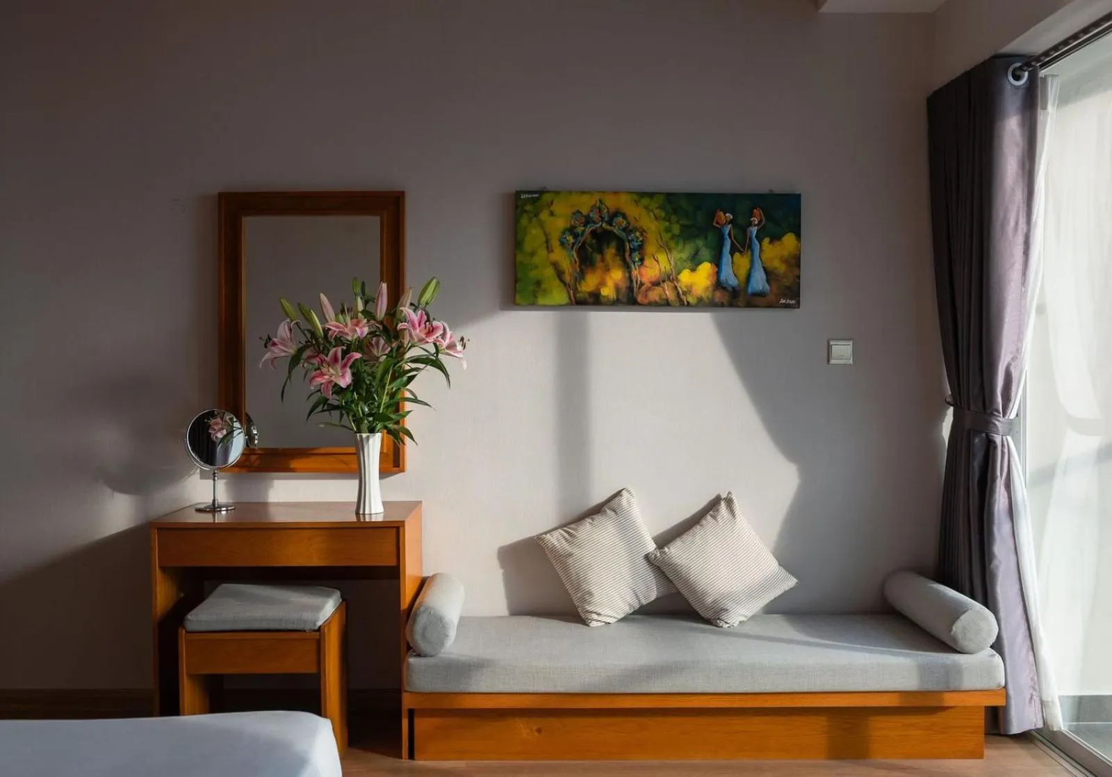 Bedroom in Le's Cham Hotel