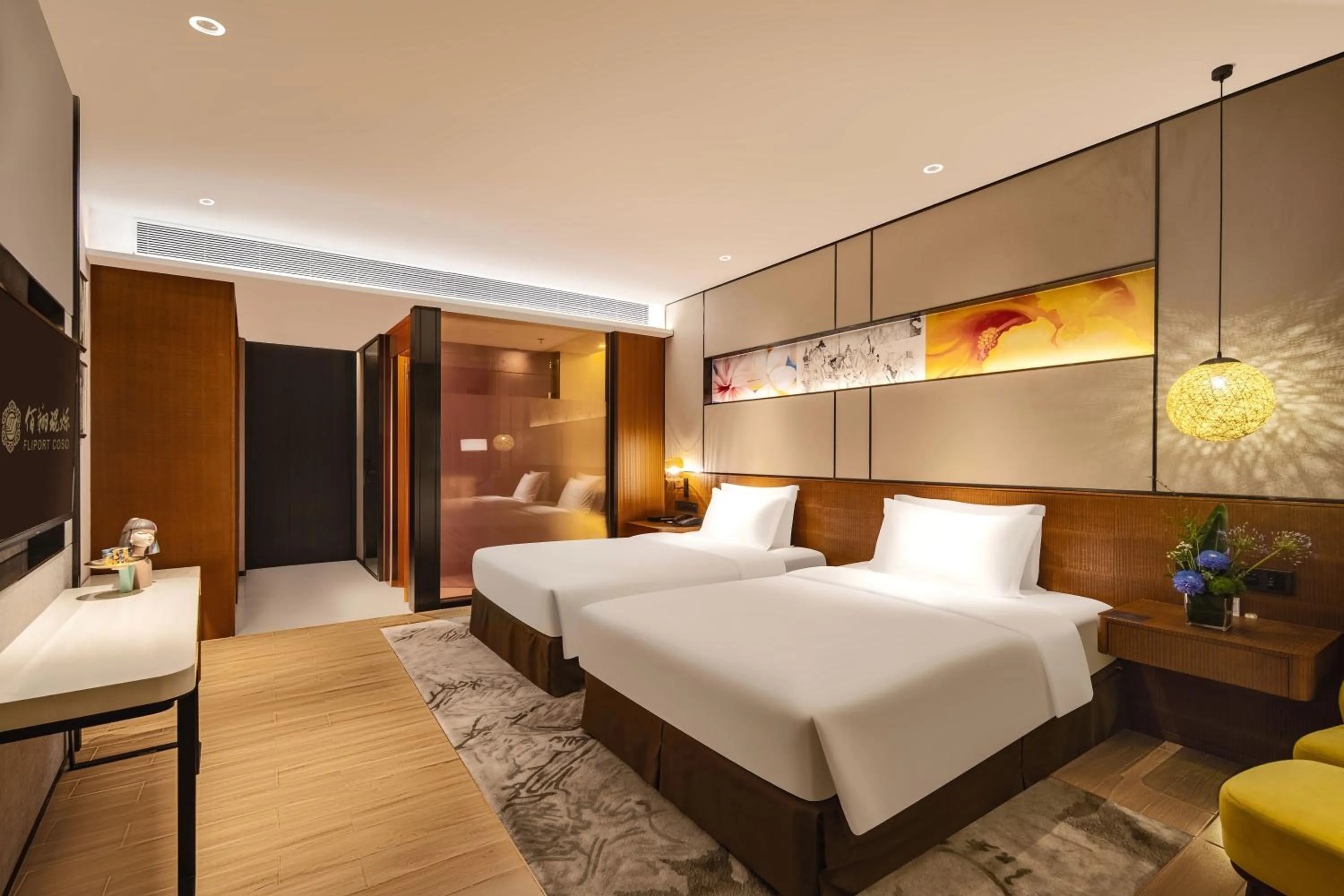 Bedroom, Bed in Hisilk Artwork Center Fliport Coso Hotel