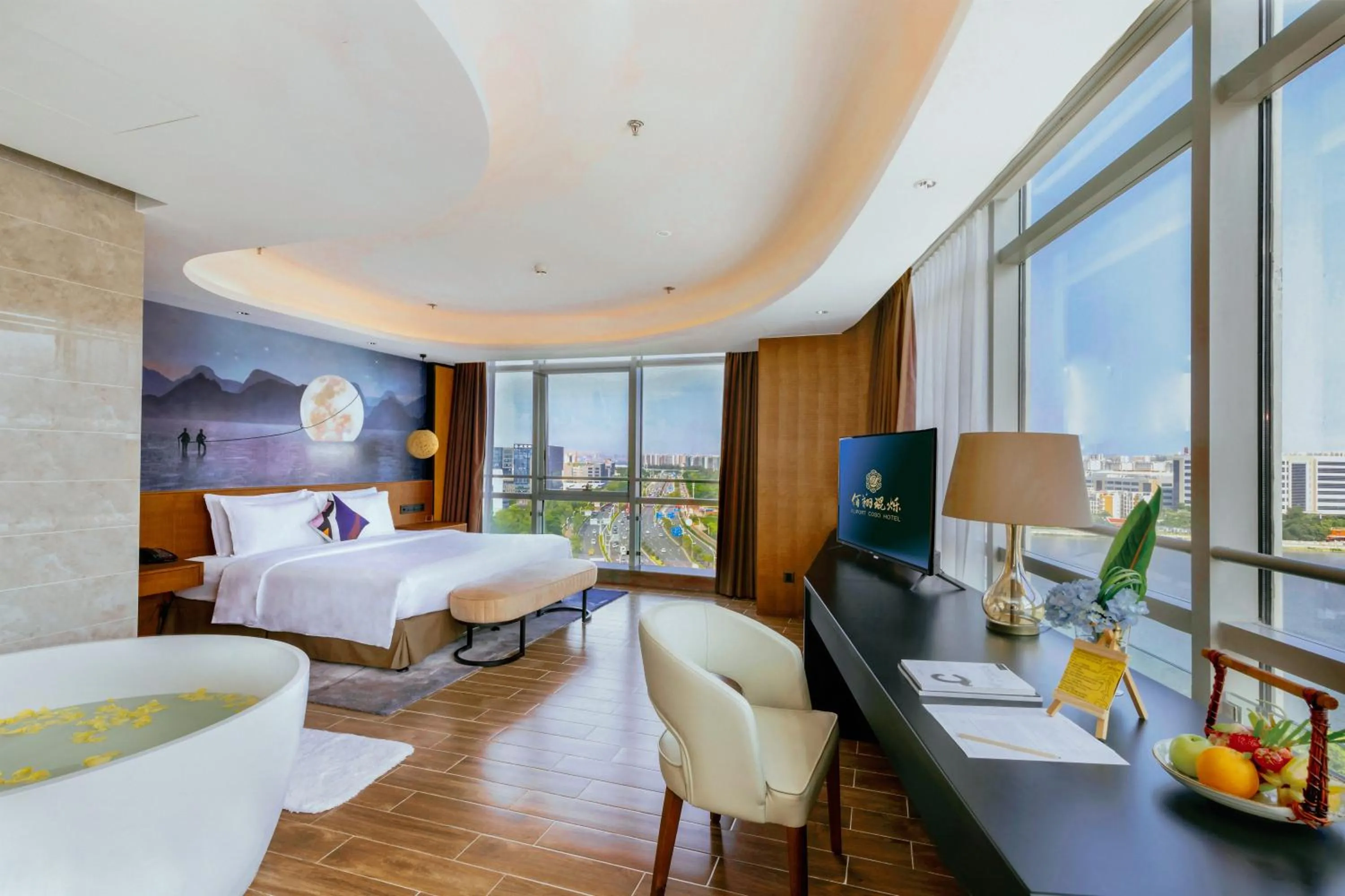 Bedroom in Hisilk Artwork Center Fliport Coso Hotel