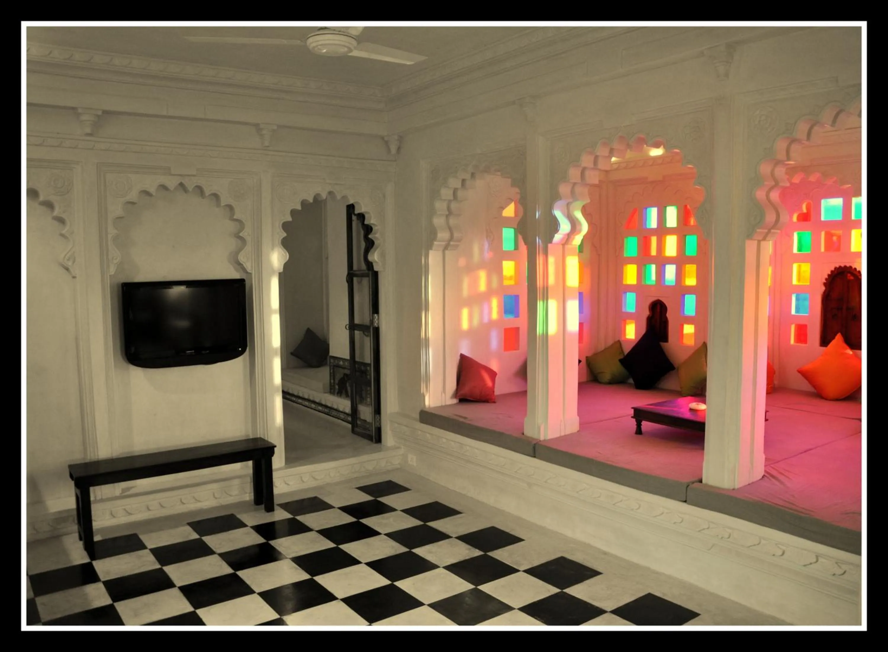 Decorative detail in Madri Haveli