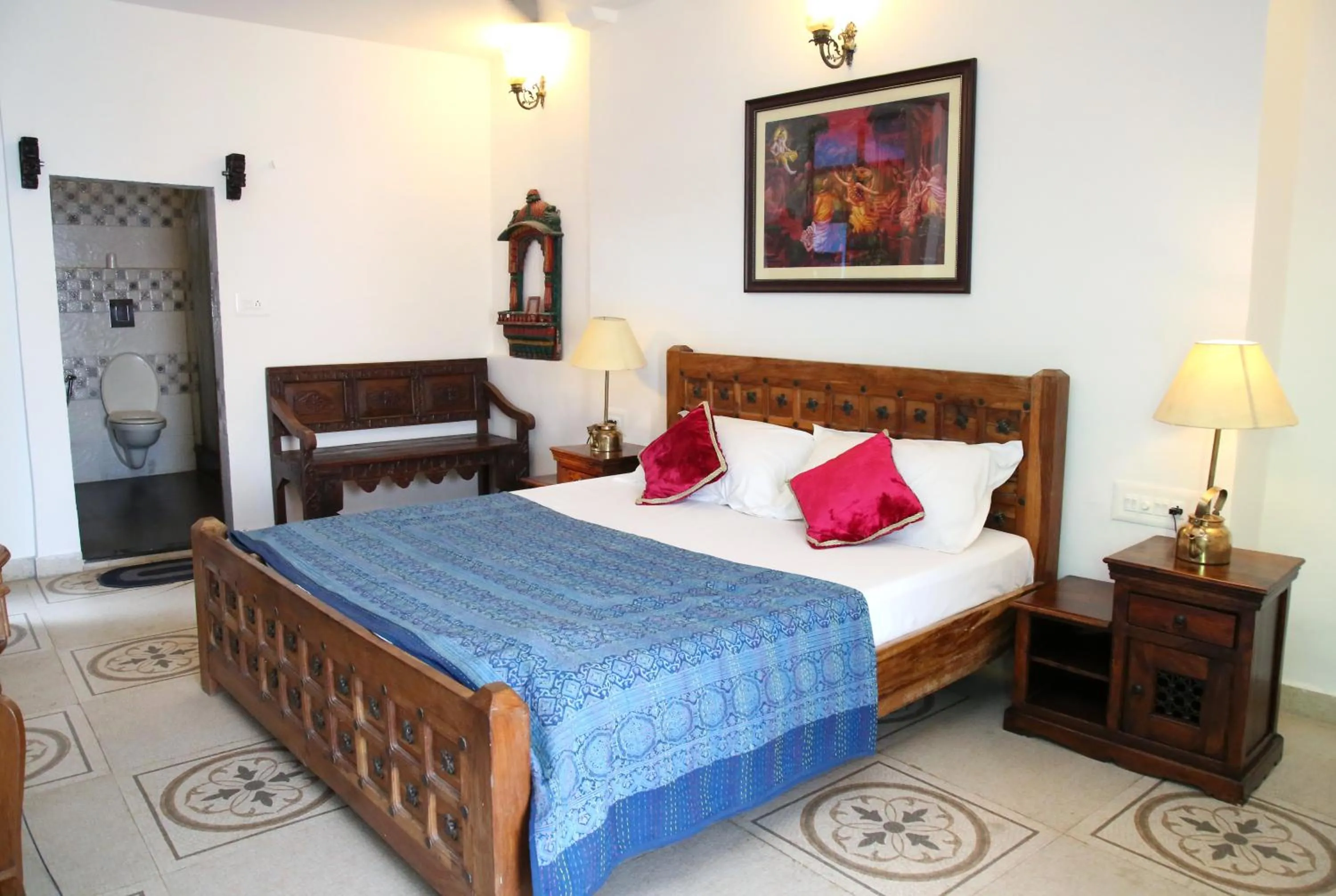 Photo of the whole room, Bed in Yogis Guest House