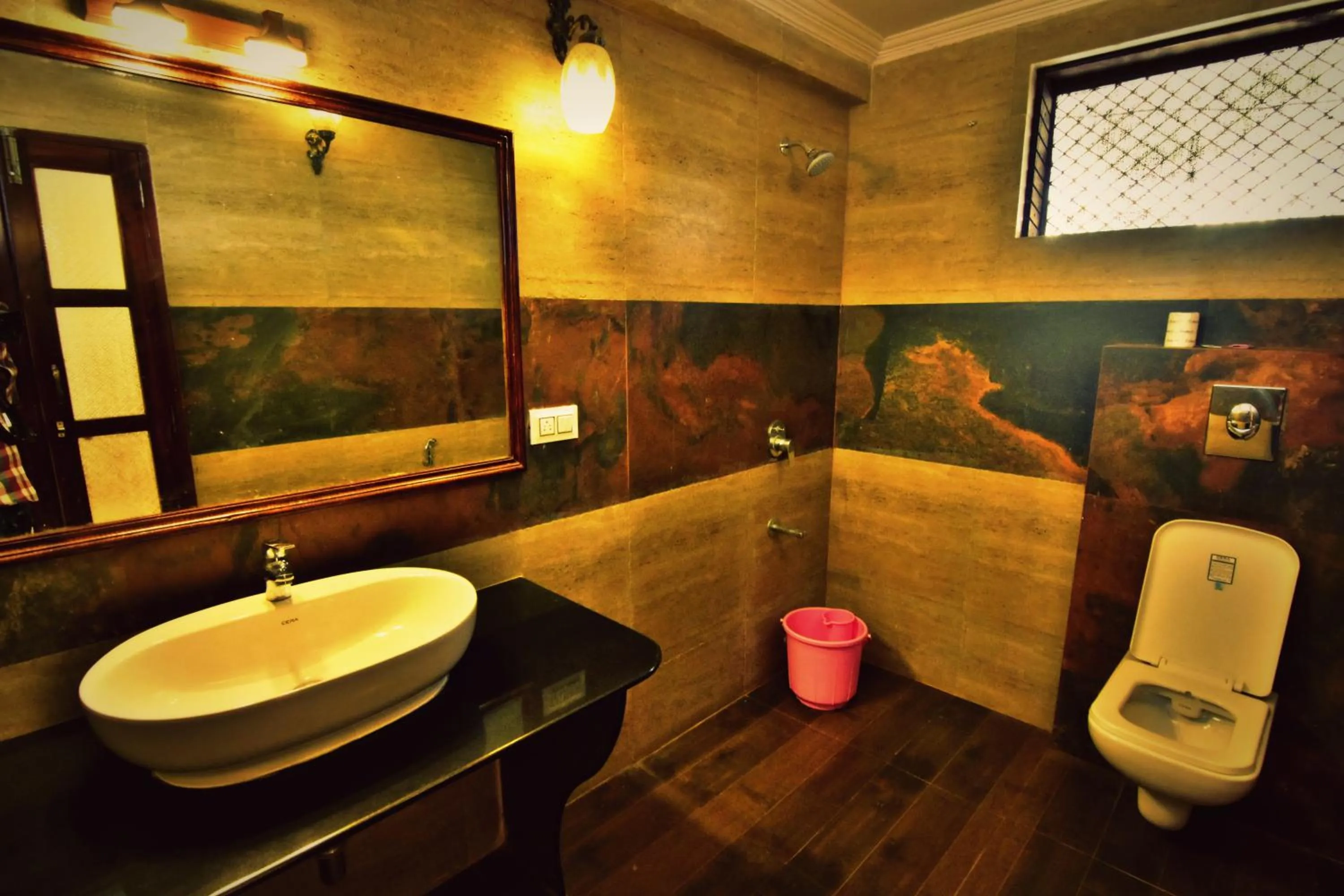 Bathroom in Yogis Guest House