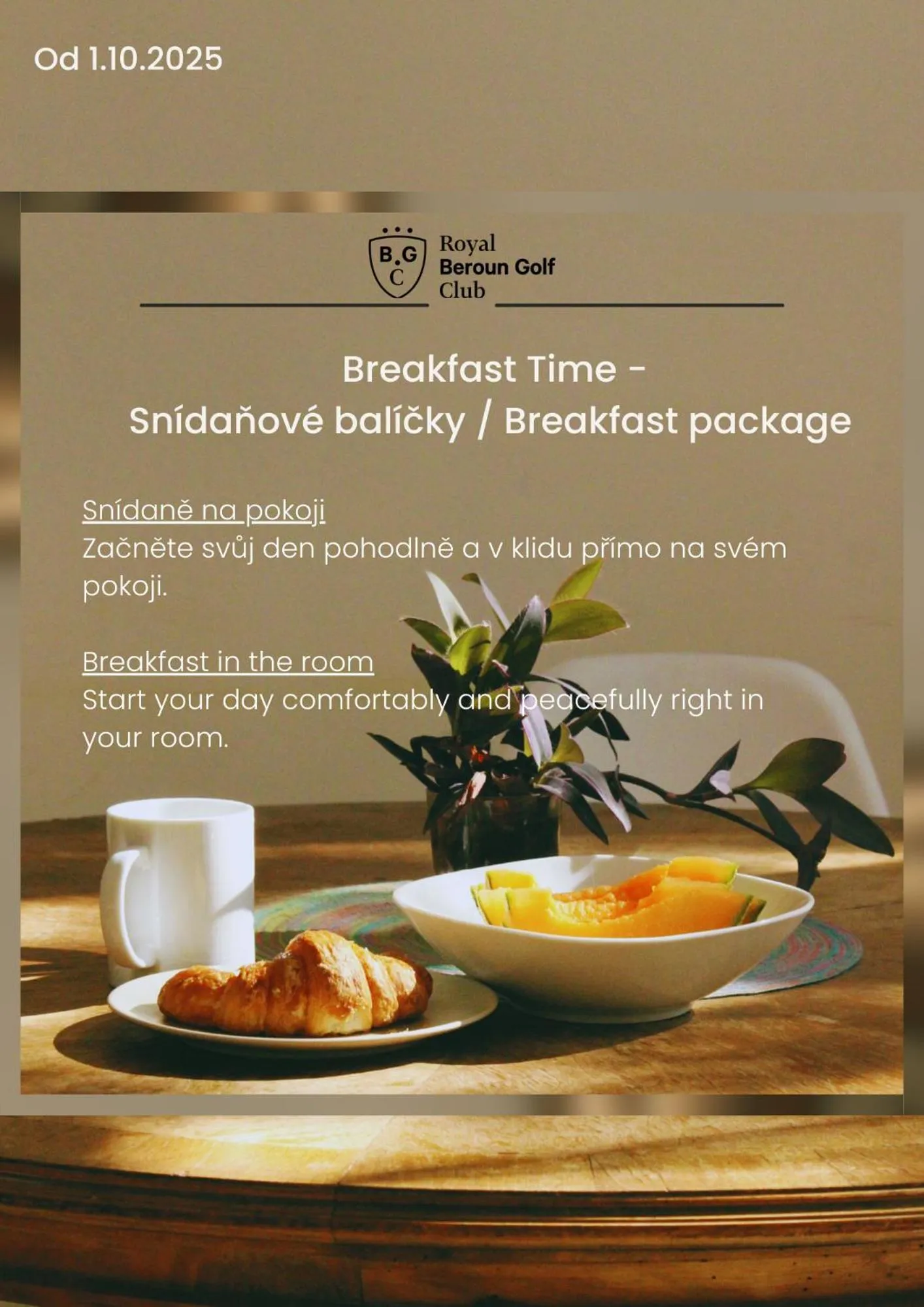 Breakfast in Hotel Beroun Golf Club