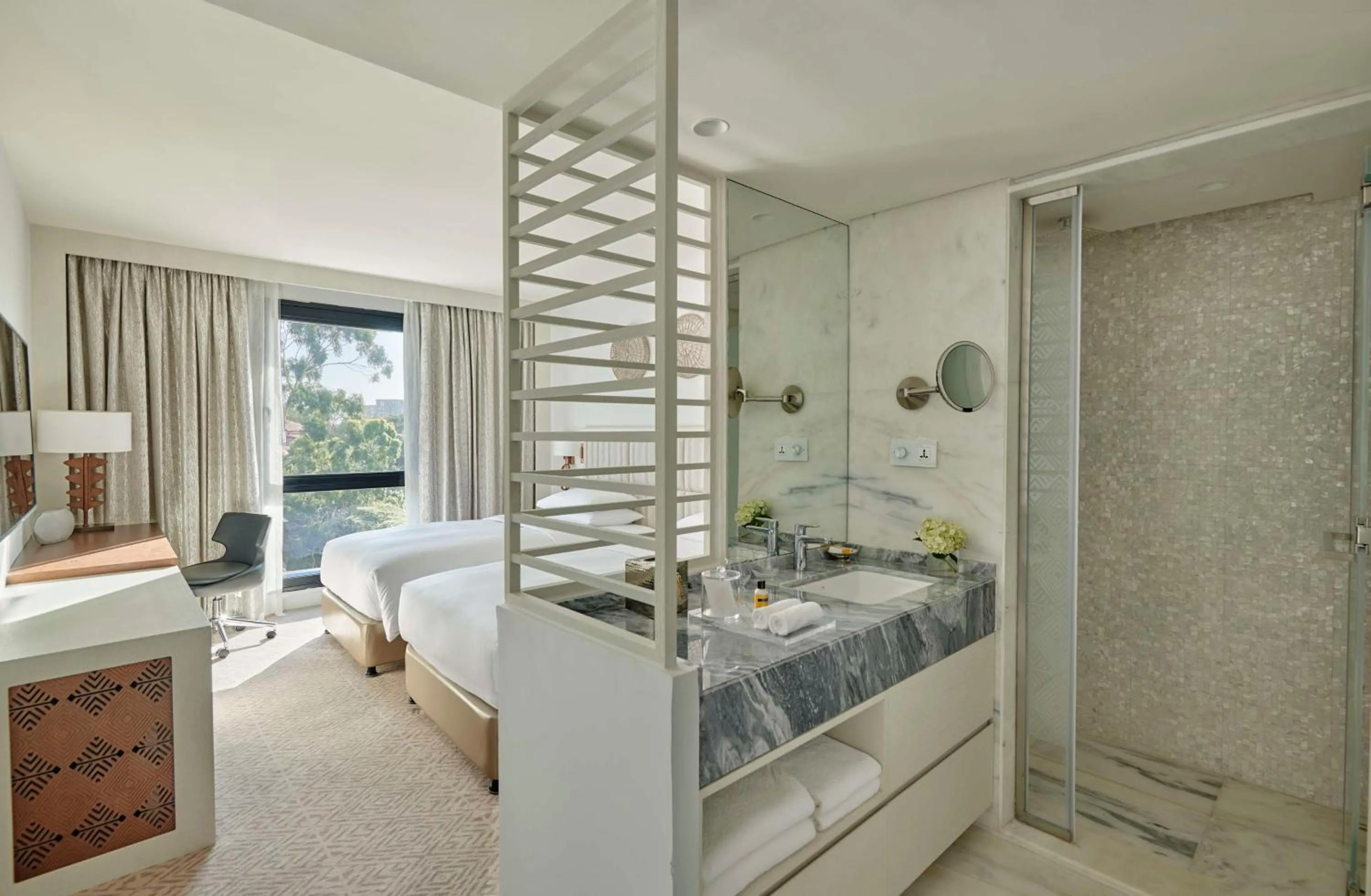 Bathroom, Bed in Hyatt Regency Addis Ababa