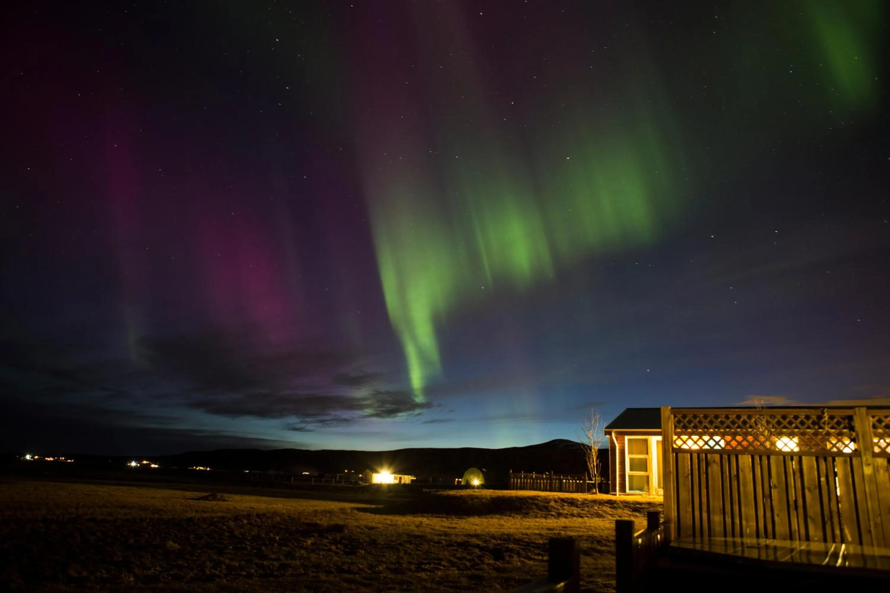 Night in Hótel Eldhestar