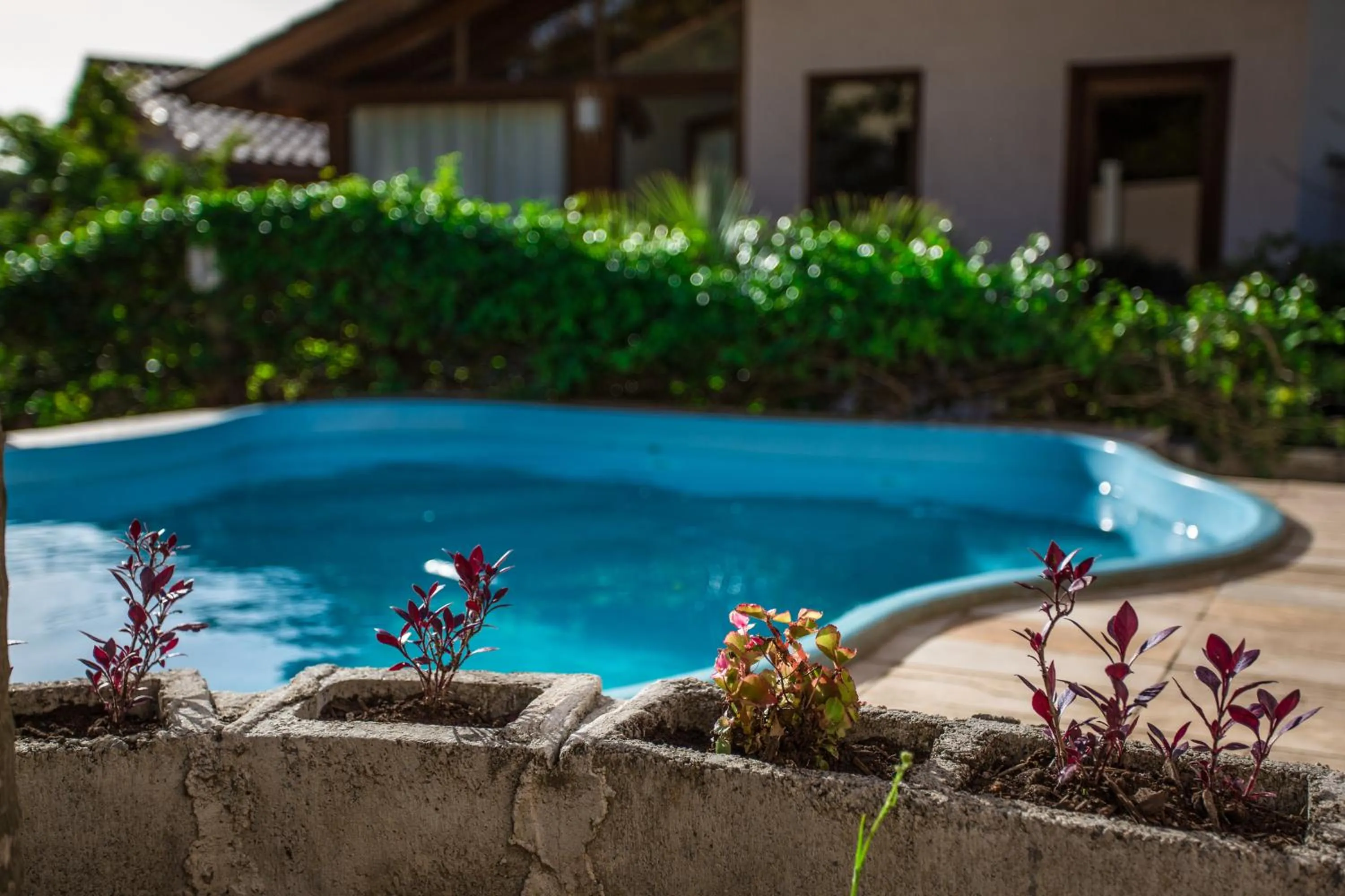 Pool view in Pousada Areias do Rosa
