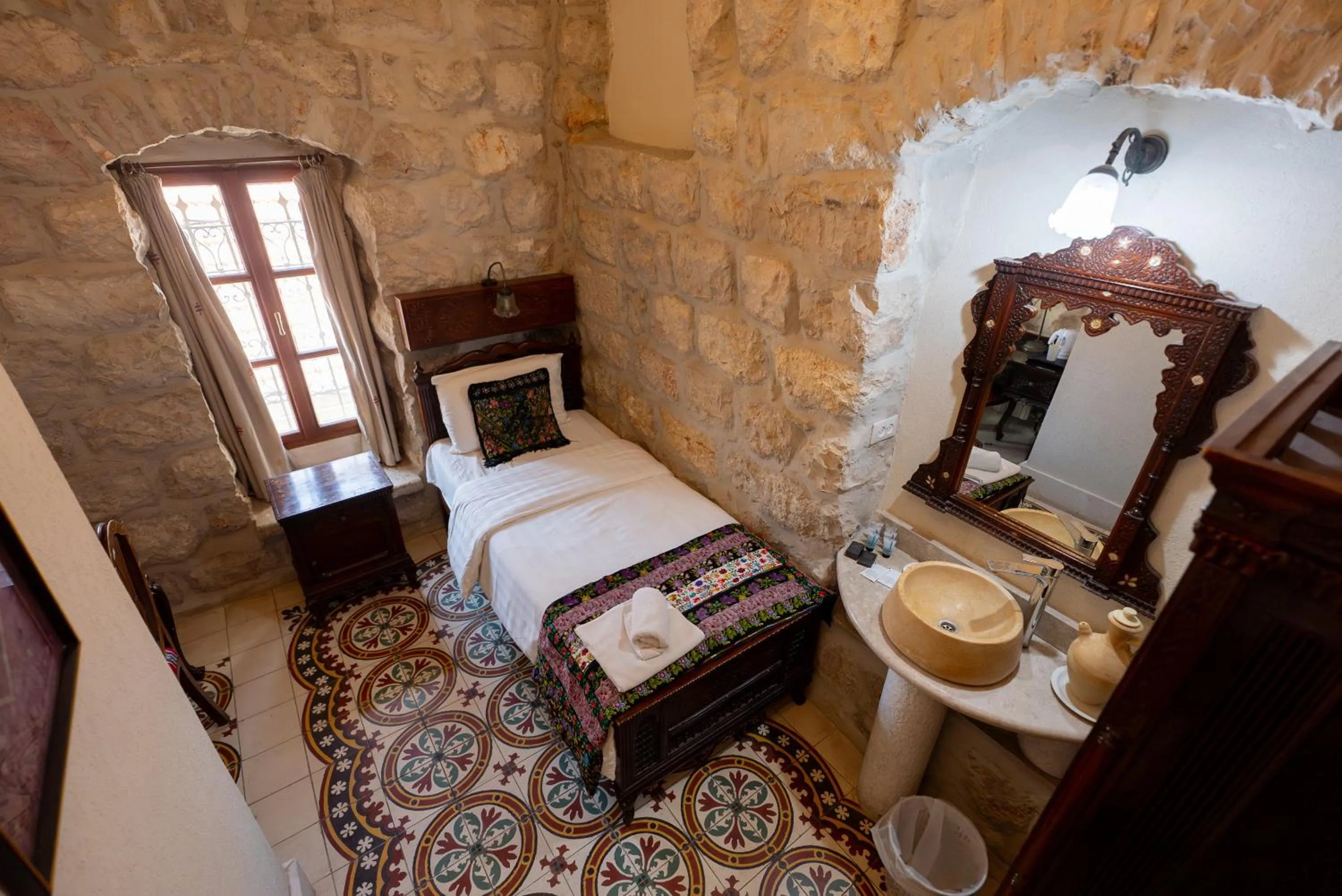 Bed in Jerusalem Hotel